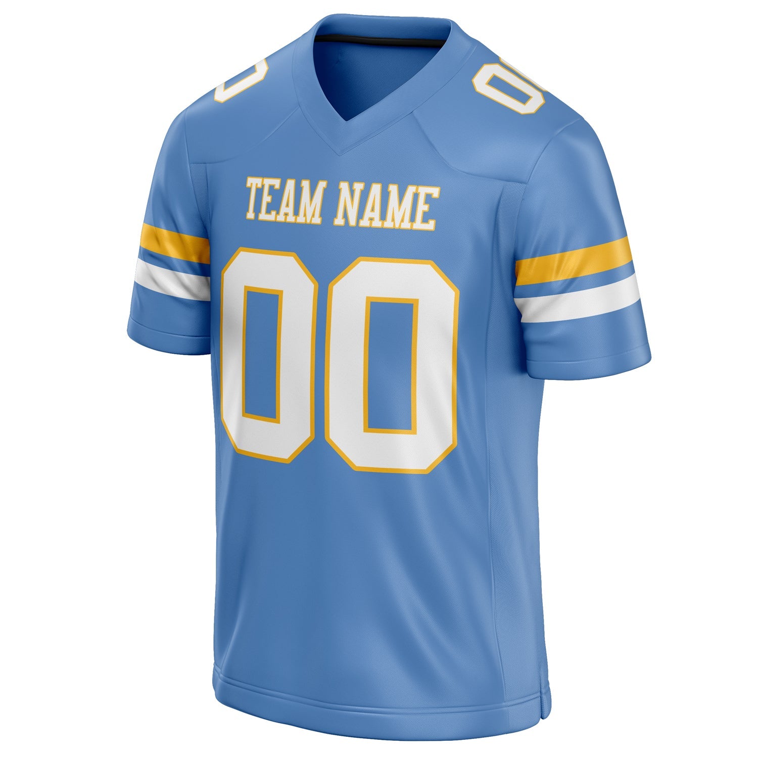 Custom Powder Blue White Solid Colour Football Jersey