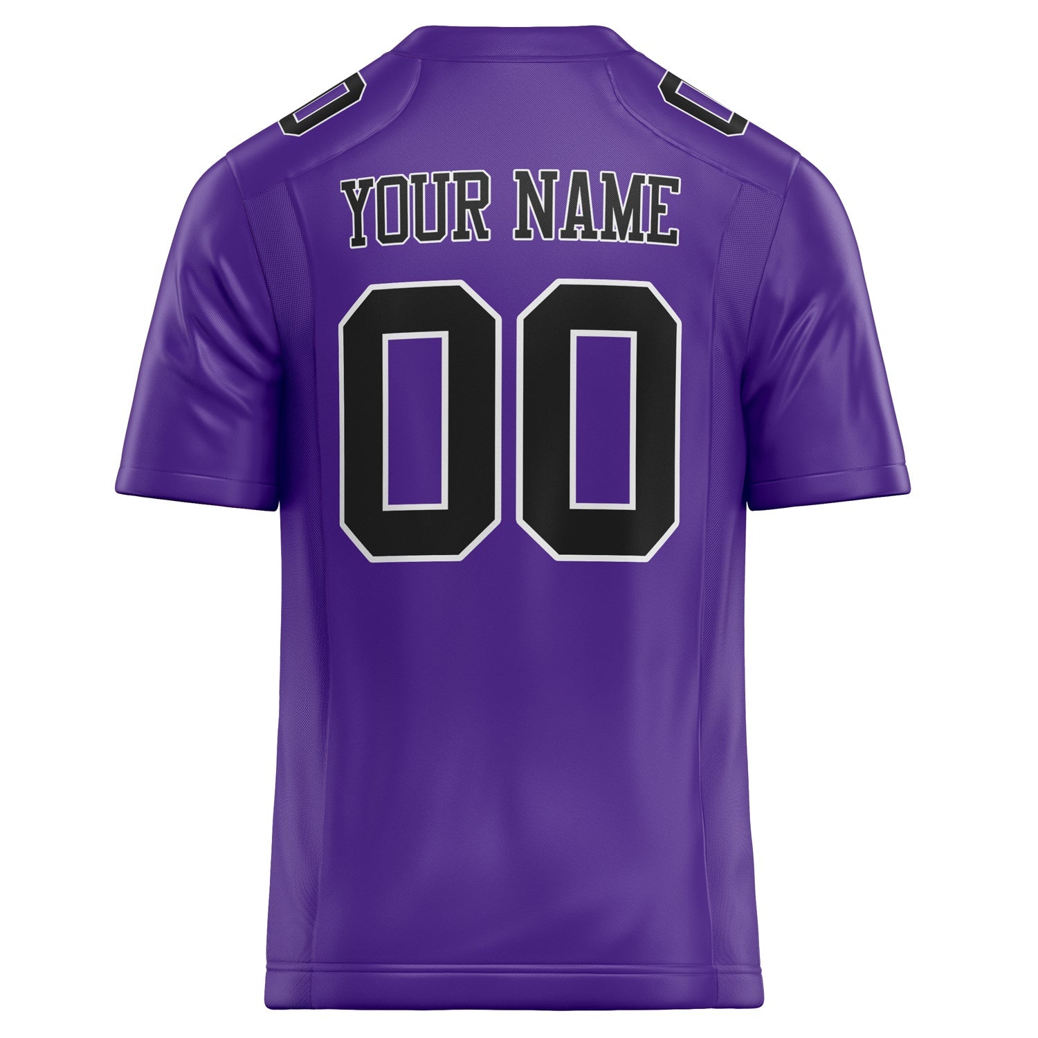 Custom Purple Black Solid Colour Football Jersey