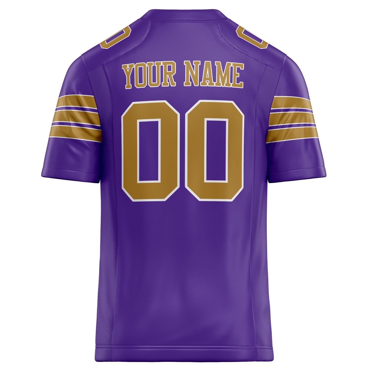 Custom Purple old gold Solid Colour Football Jersey