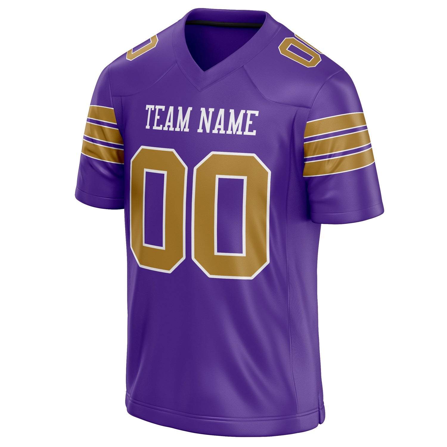 Custom Purple old gold Solid Colour Football Jersey