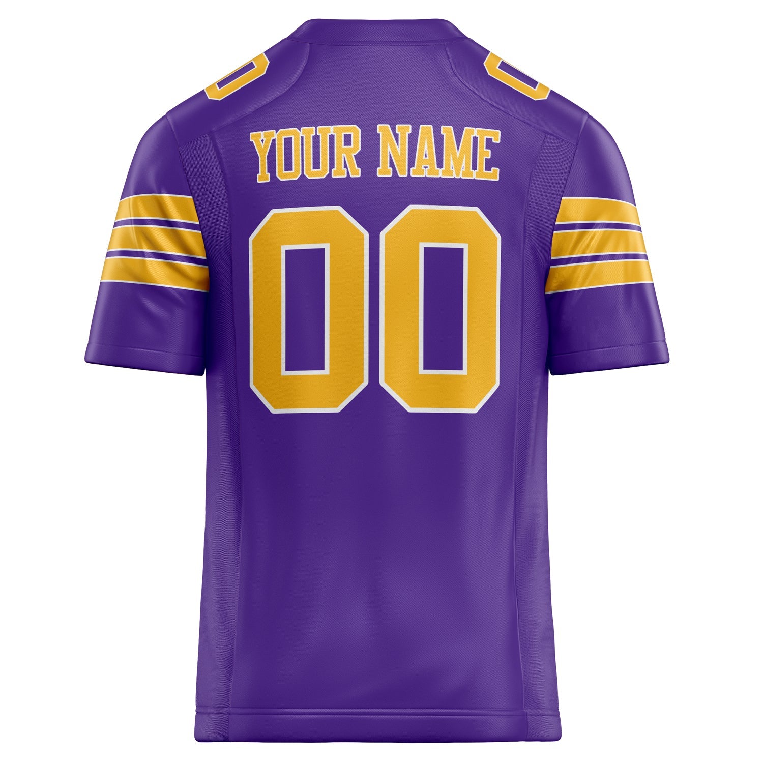 Custom Purple Gold Solid Colour Football Jersey