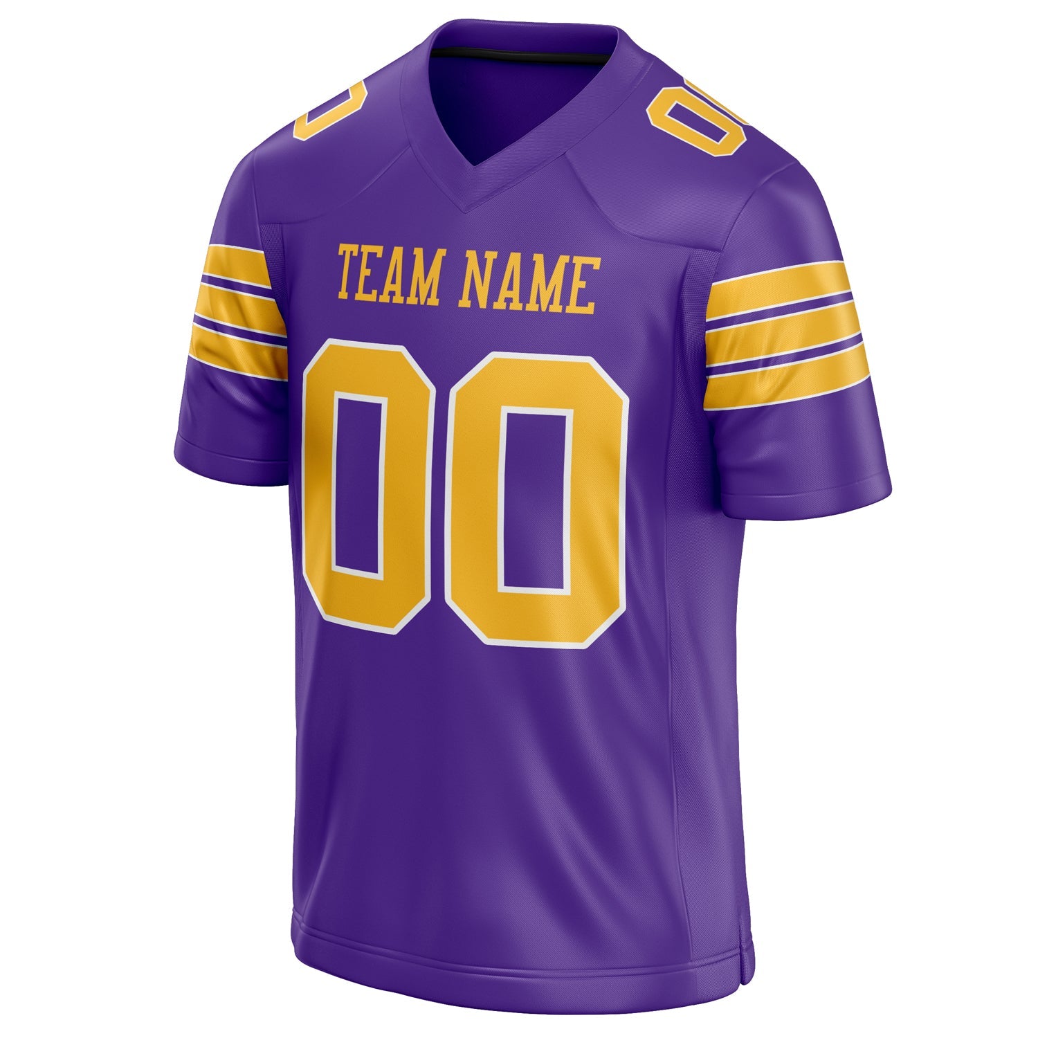 Custom Purple Gold Solid Colour Football Jersey