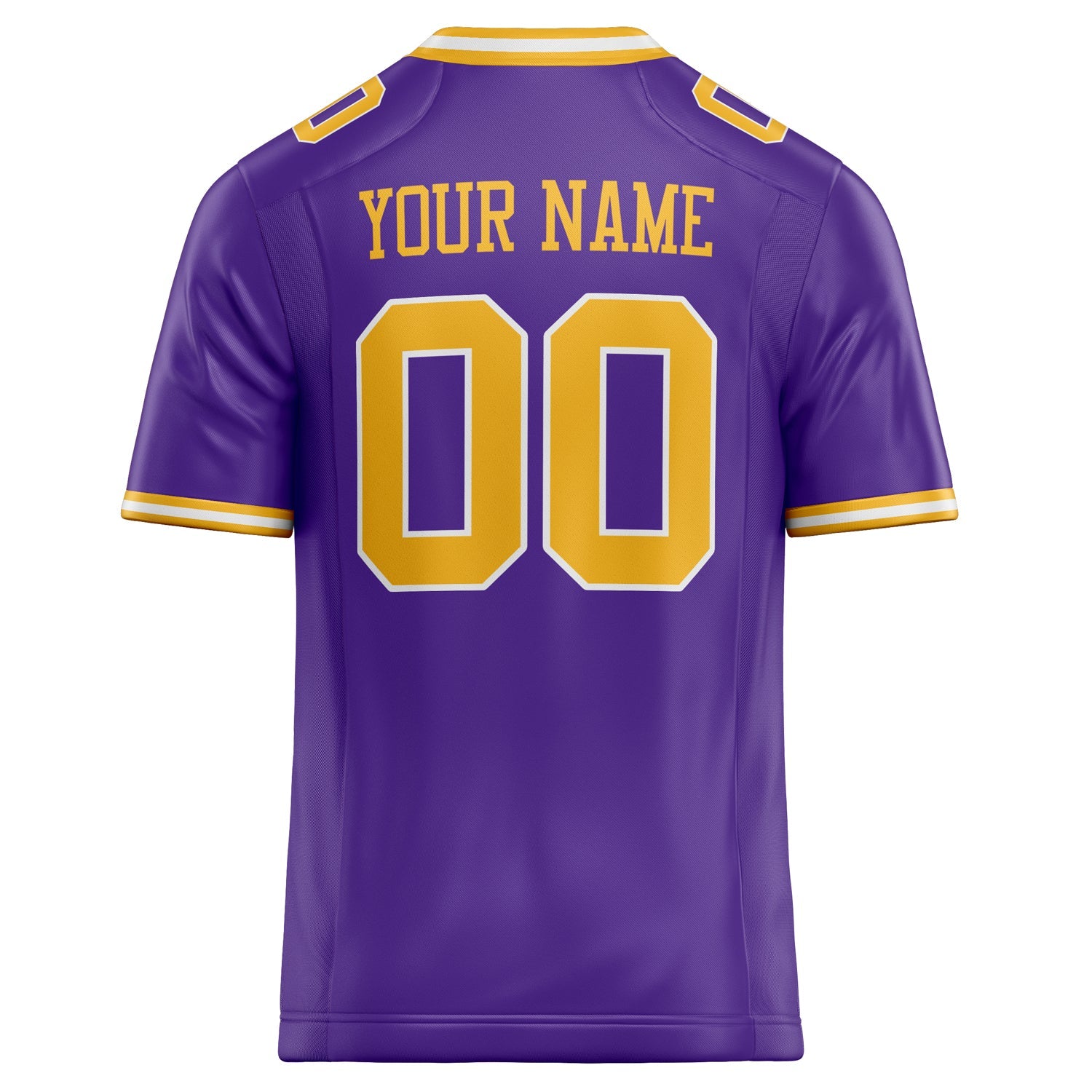 Custom Purple Gold Solid Colour Football Jersey