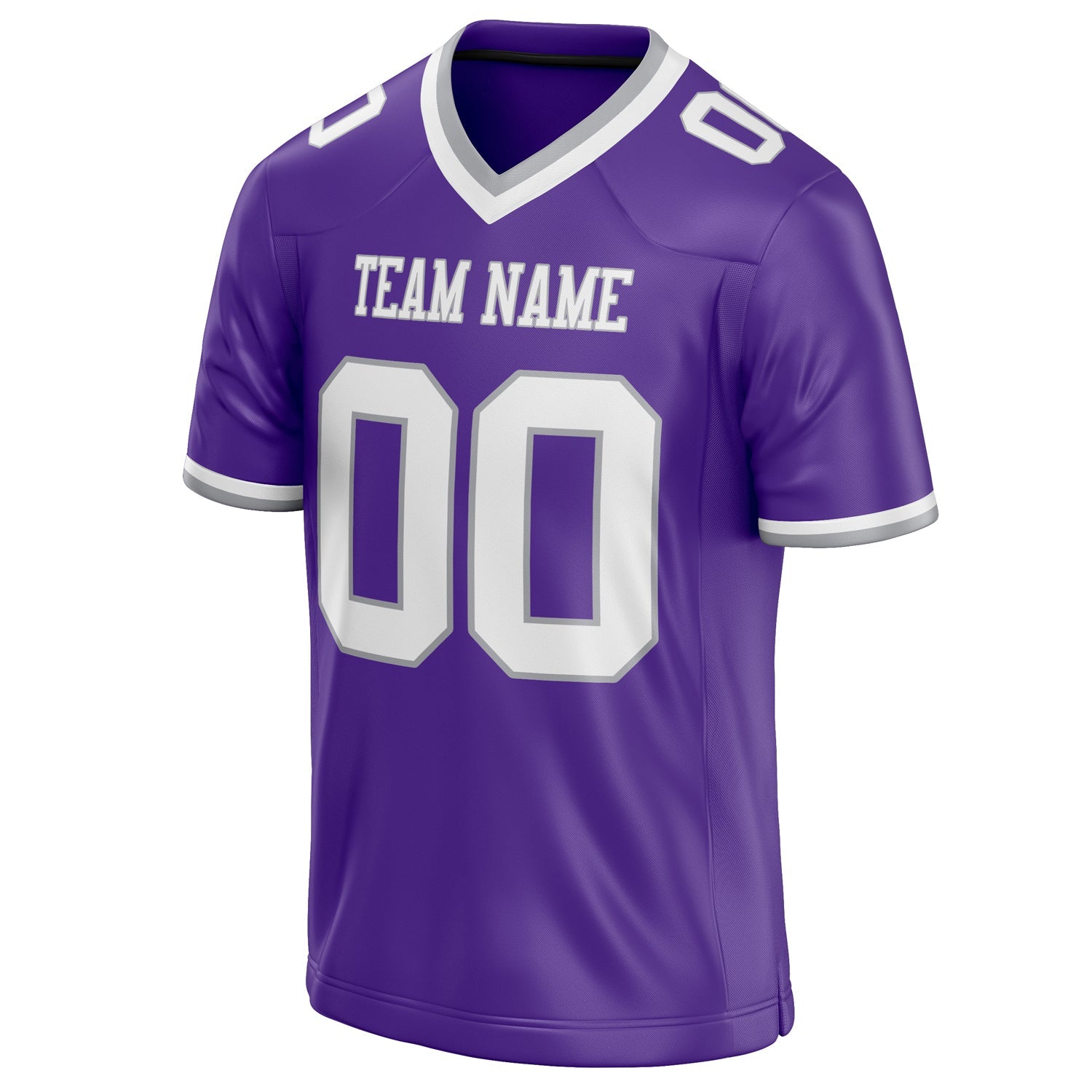 Custom Purple White Solid Colour Football Jersey