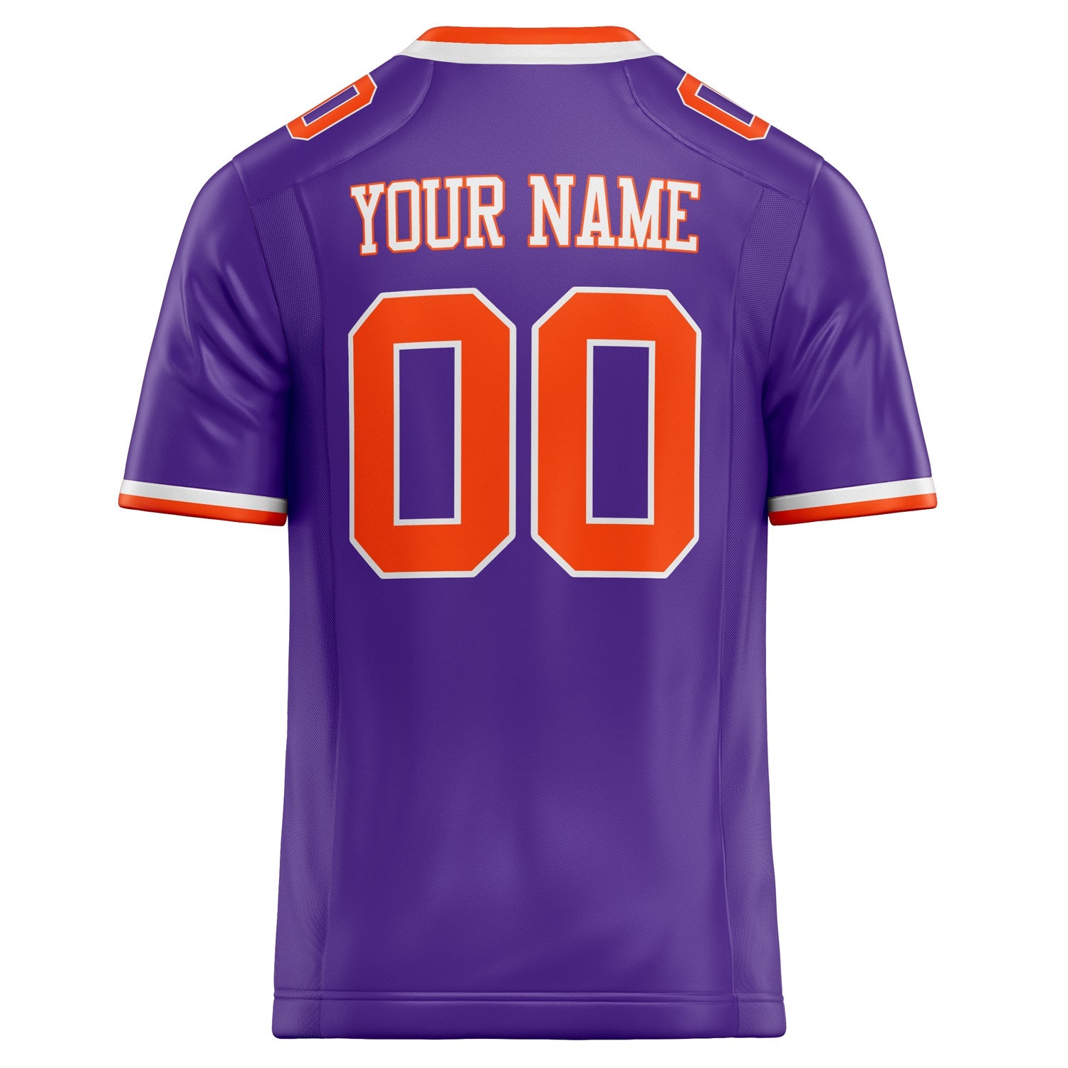 Custom Purple orange Solid Colour Football Jersey