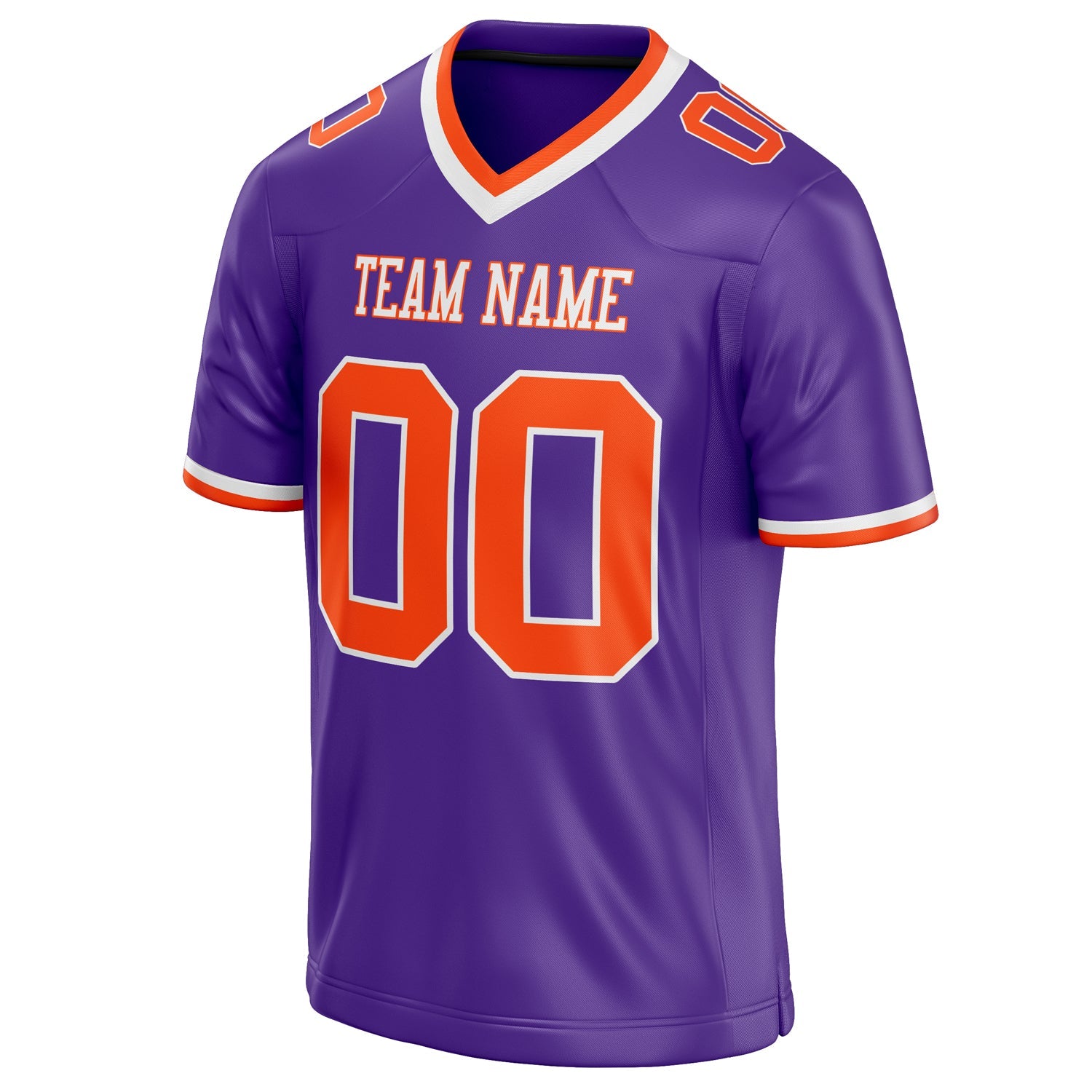 Custom Purple orange Solid Colour Football Jersey