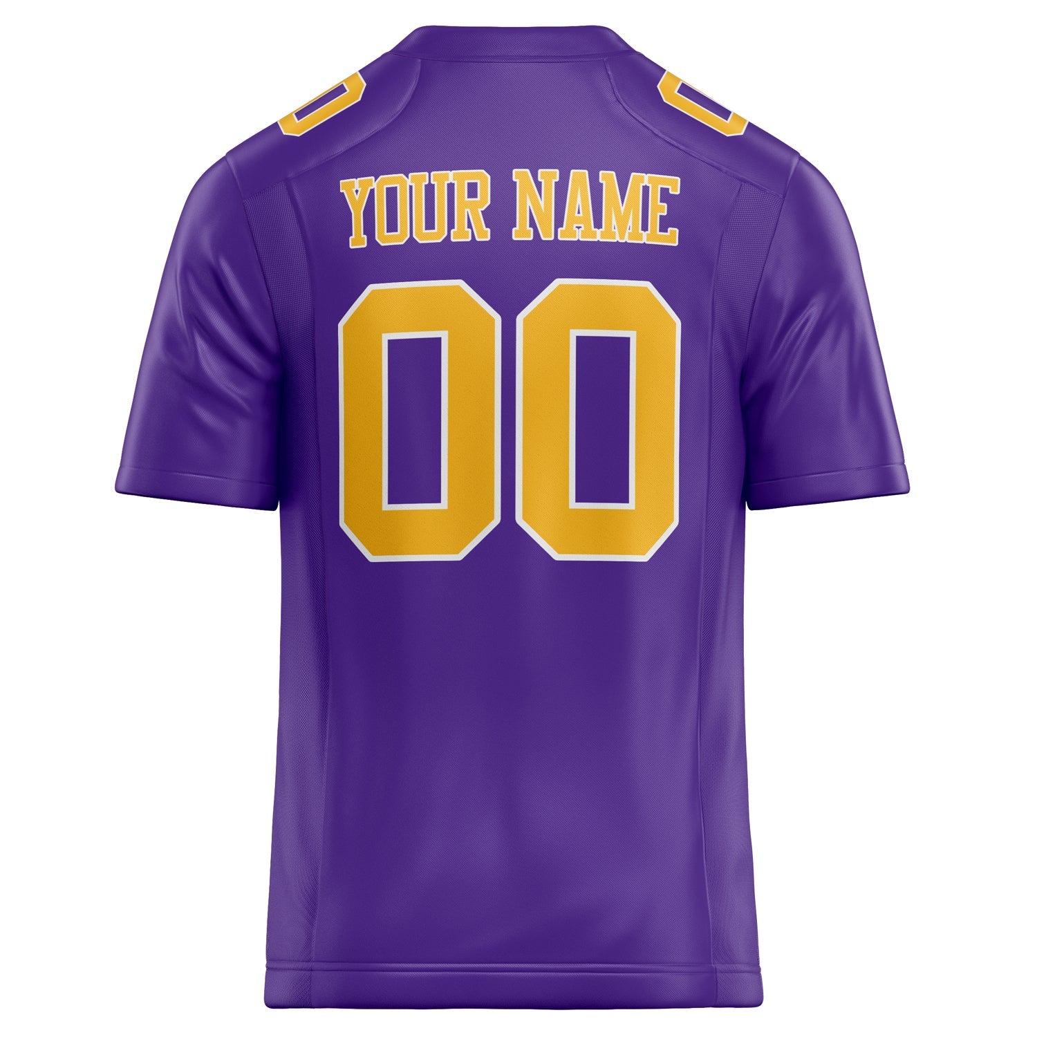 Custom Purple Gold Solid Colour Football Jersey