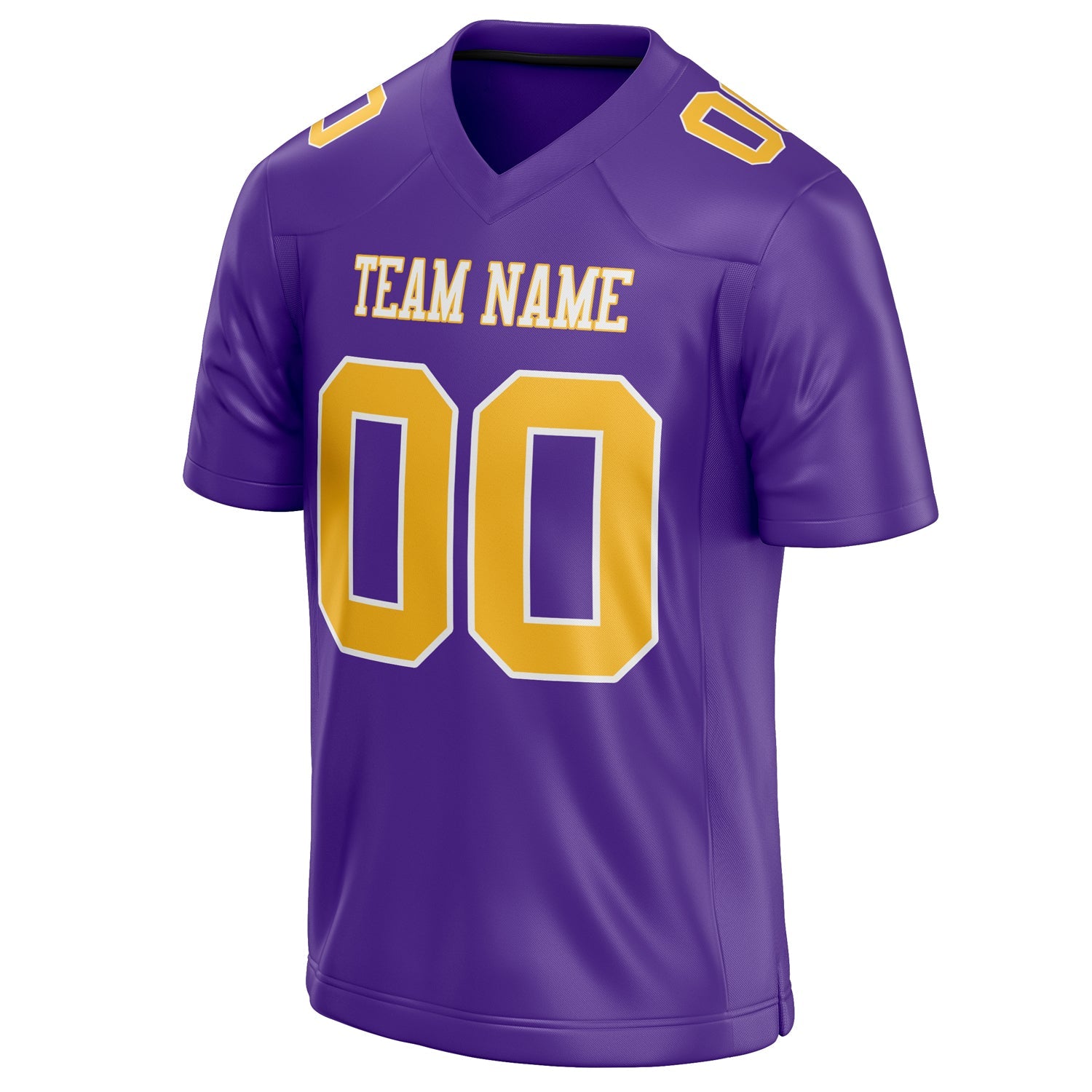 Custom Purple Gold Solid Colour Football Jersey