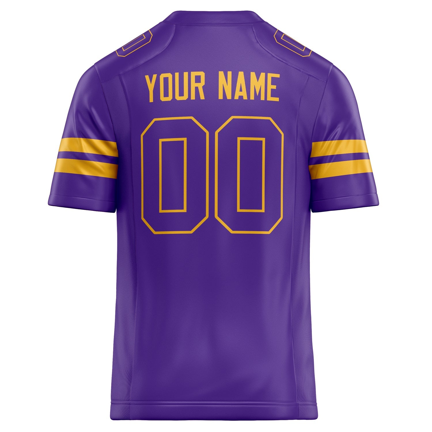 Custom Purple Gold Solid Colour Football Jersey
