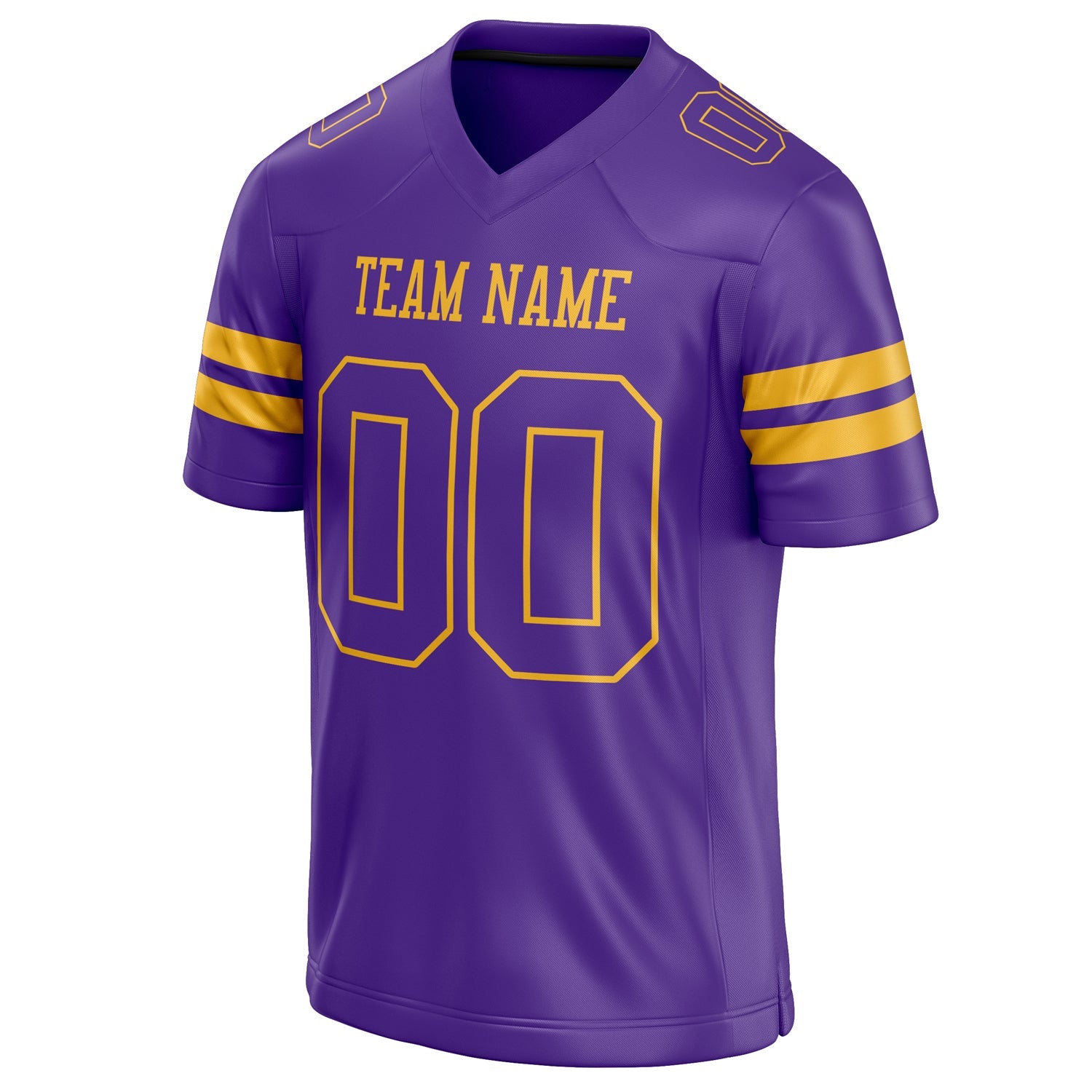 Custom Purple Gold Solid Colour Football Jersey
