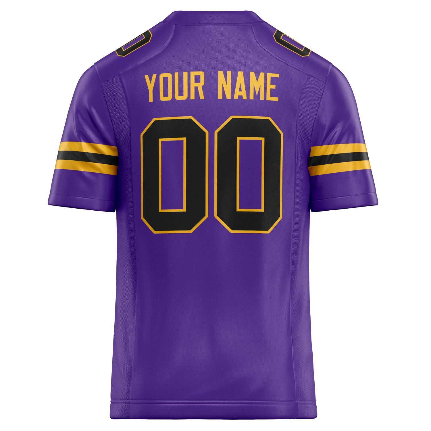 Custom Purple Black Solid Colour Football Jersey