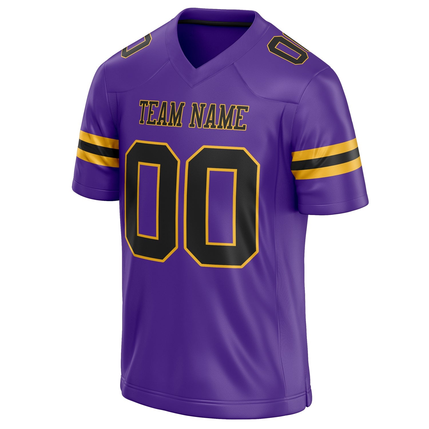 Custom Purple Black Solid Colour Football Jersey