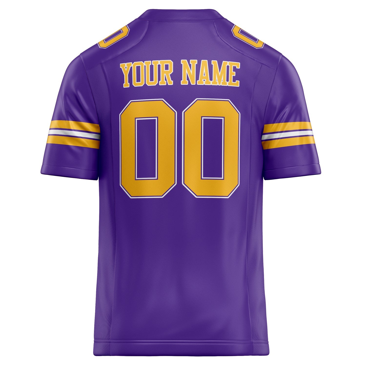 Custom Purple Gold Solid Colour Football Jersey