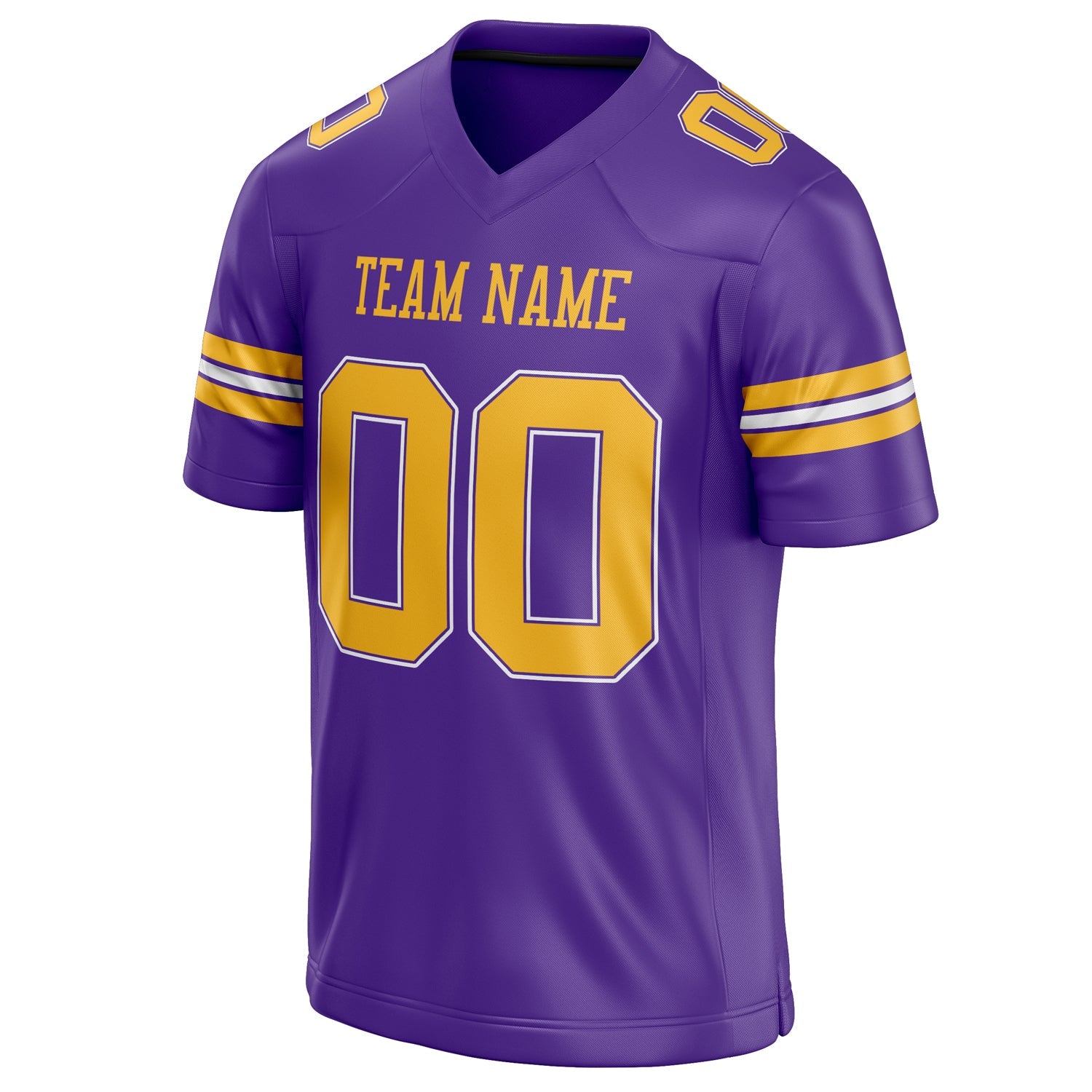 Custom Purple Gold Solid Colour Football Jersey