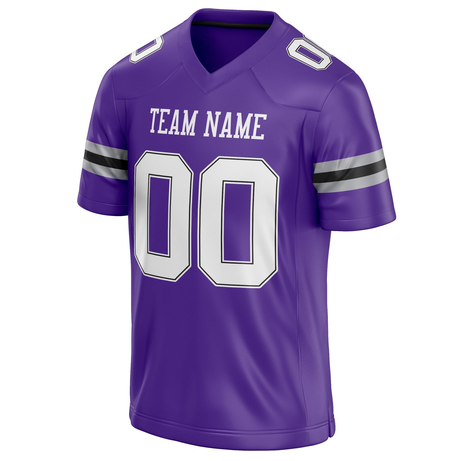 Custom Purple White Solid Colour Football Jersey