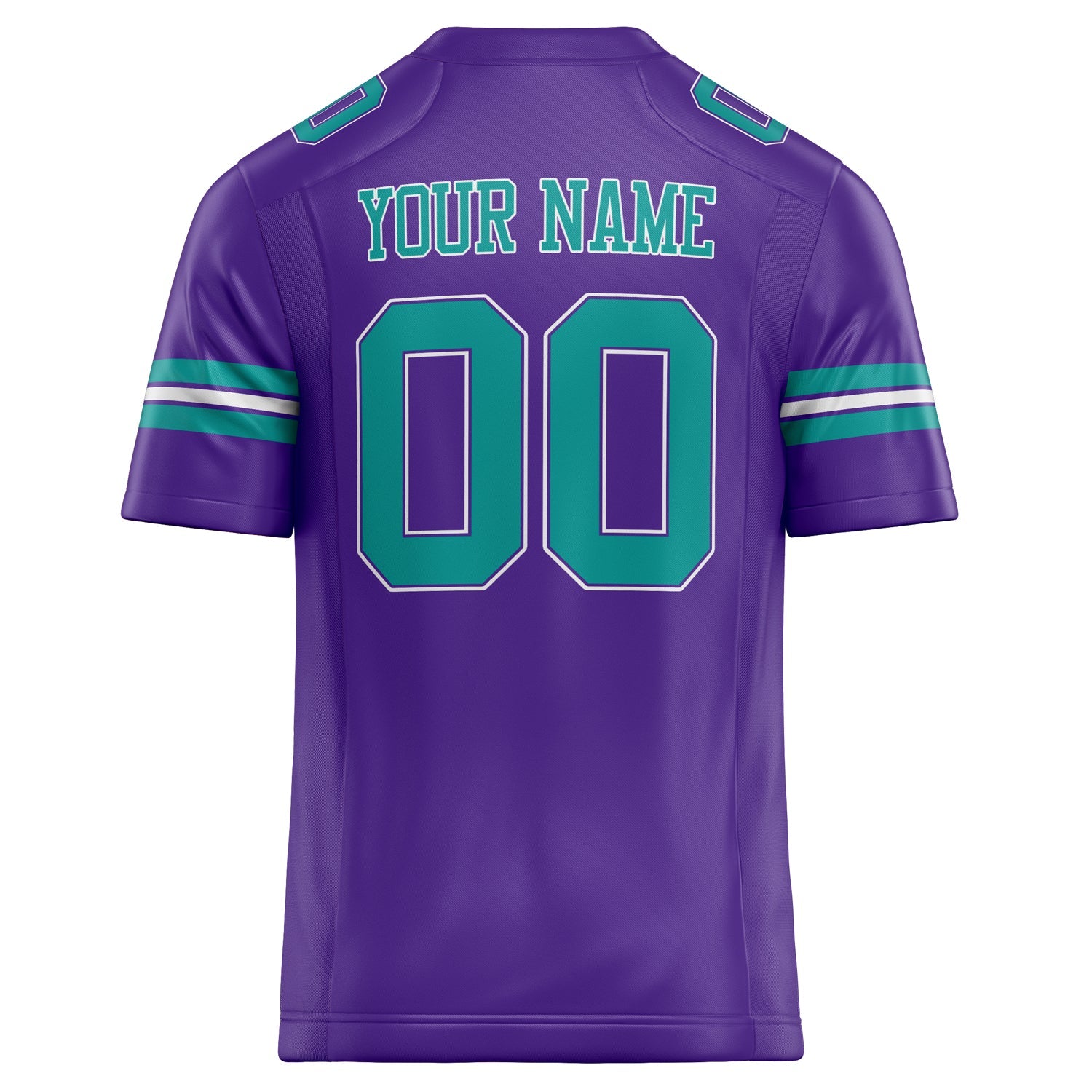 Custom Purple teal Solid Colour Football Jersey