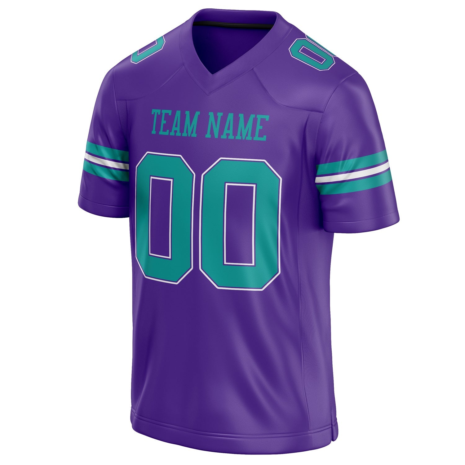 Custom Purple teal Solid Colour Football Jersey