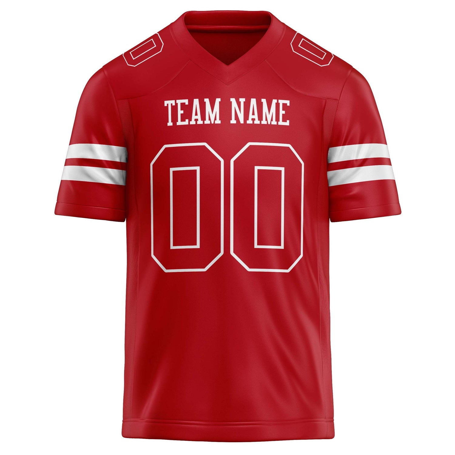 Custom Red White Solid Colour Football Jersey