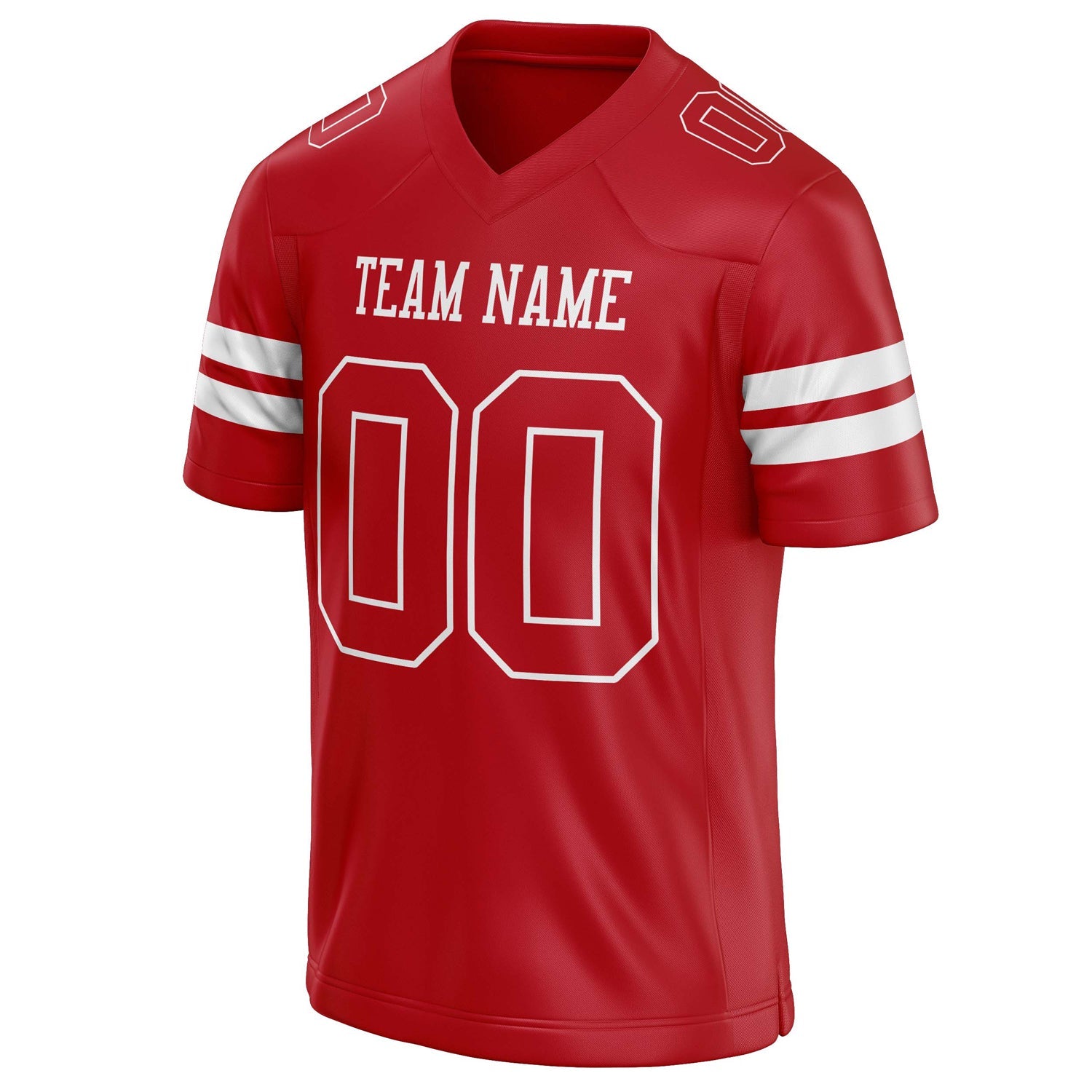 Custom Red White Solid Colour Football Jersey