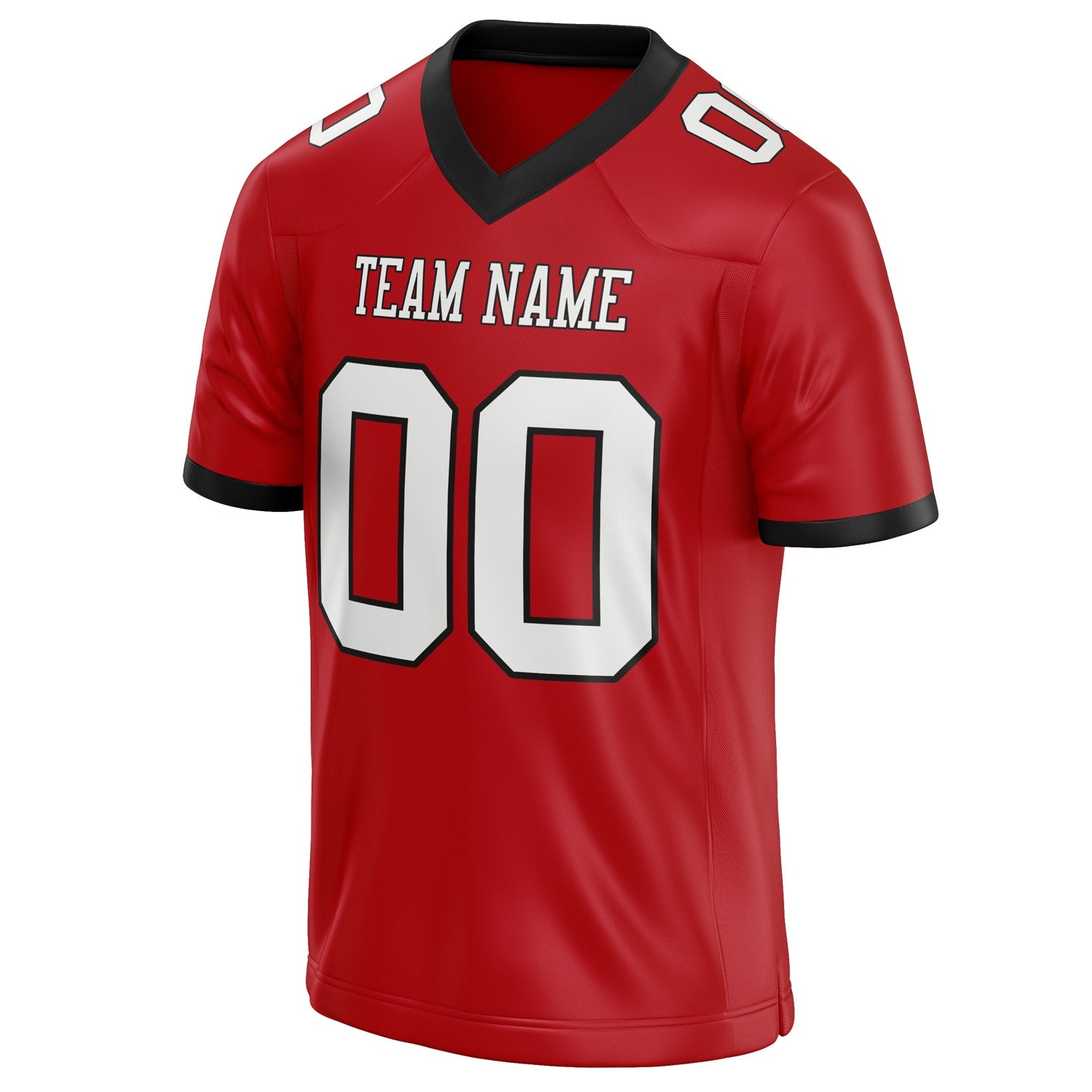 Custom Red White Solid Colour Football Jersey