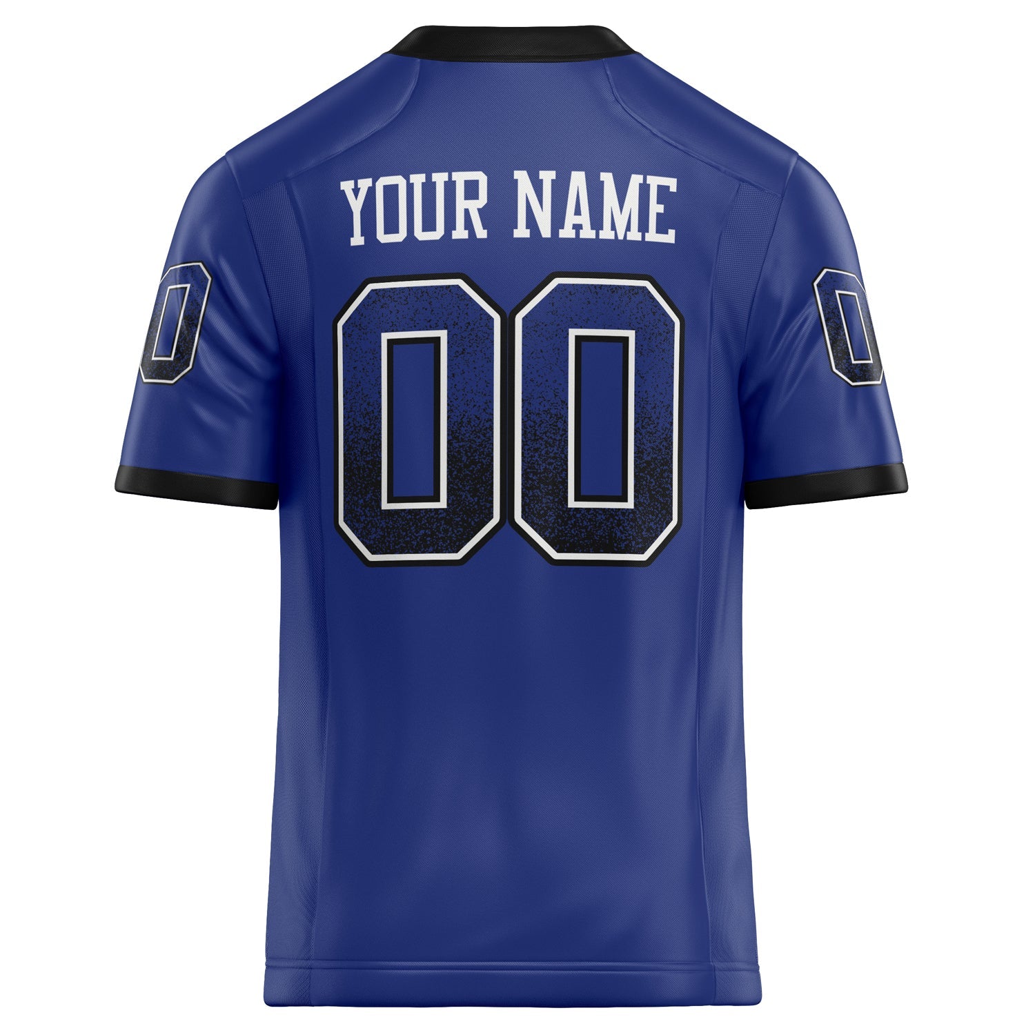 Custom Royal Black Solid Colour Football Jersey