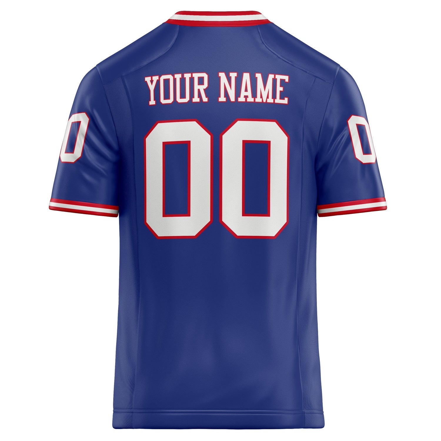 Custom Royal White Solid Colour Football Jersey