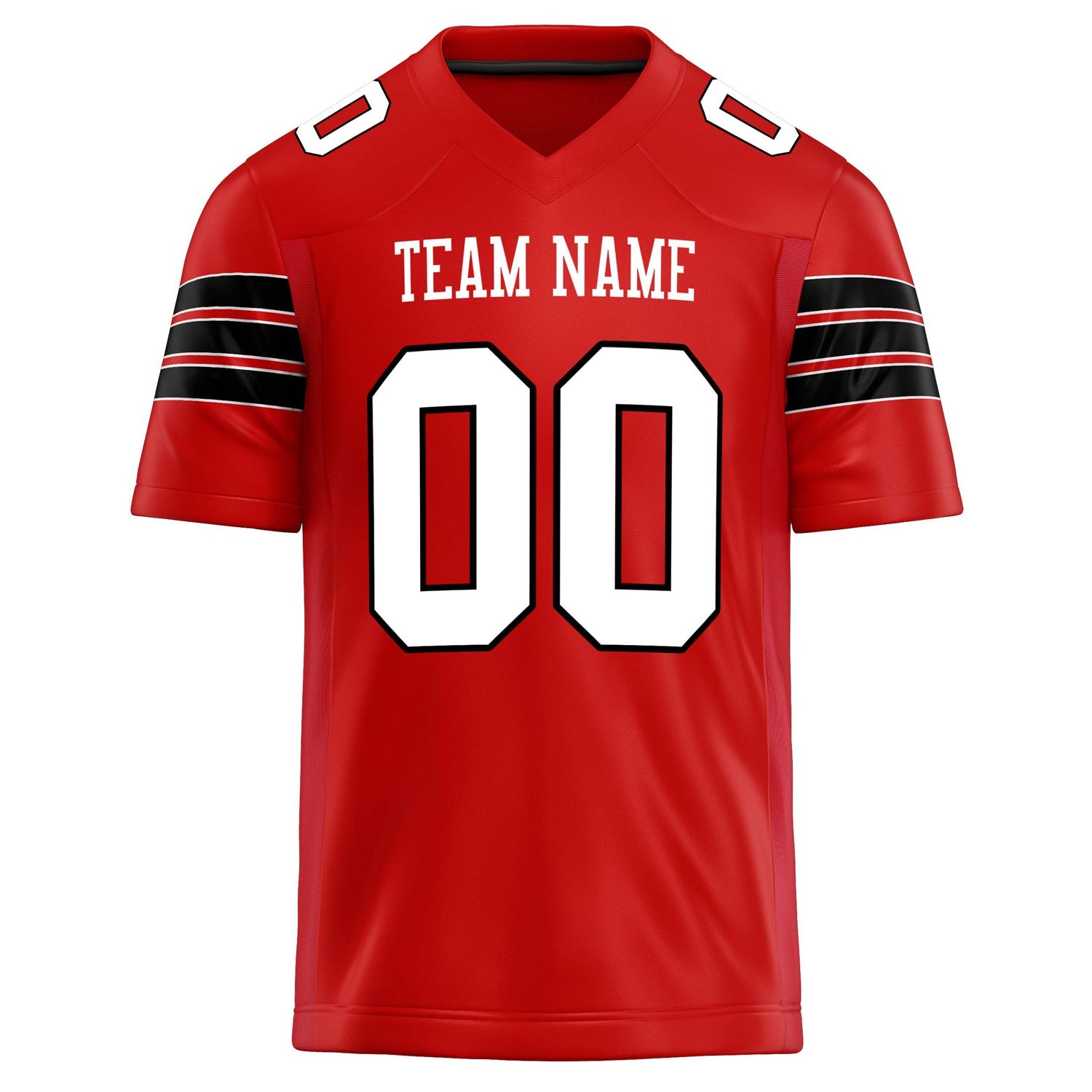 Custom Scarlet White Solid Colour Football Jersey