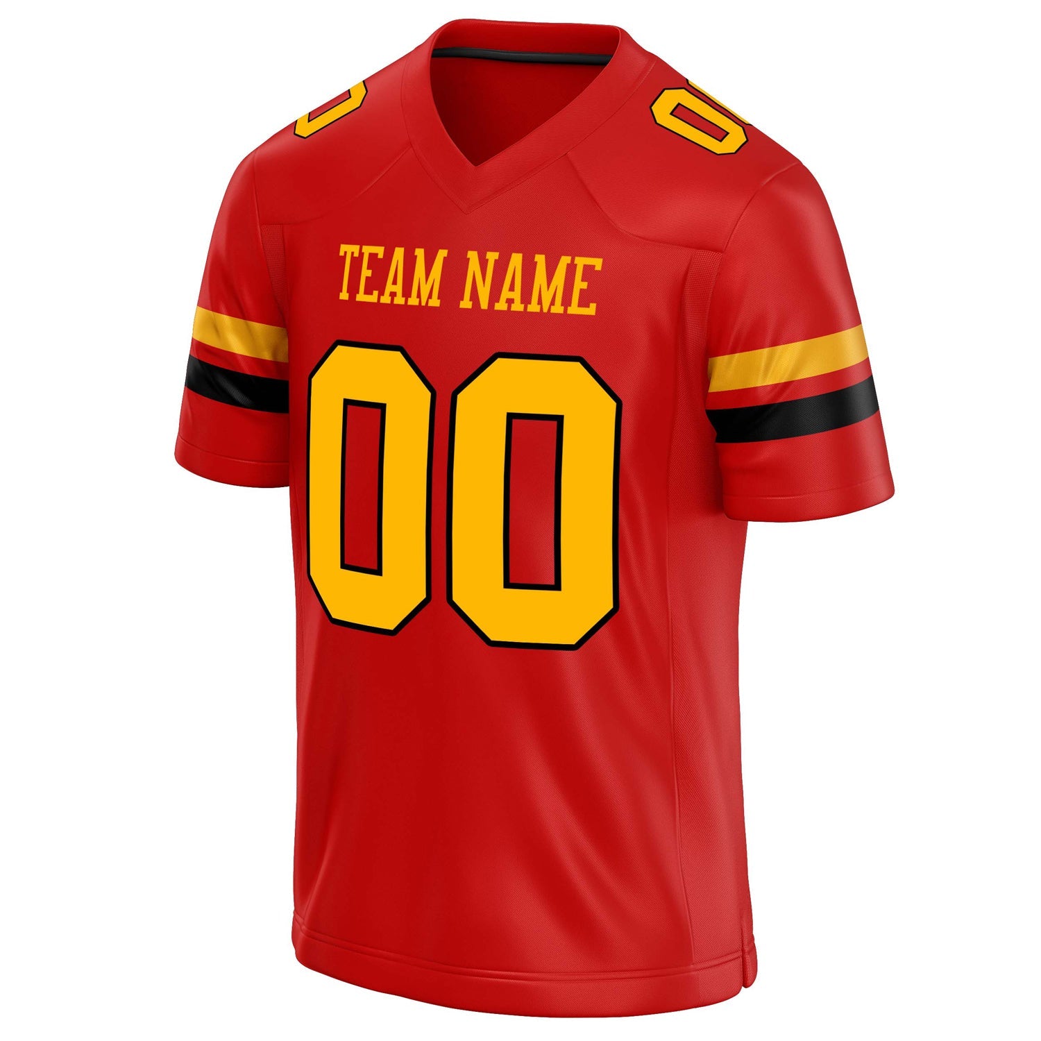 Custom Scarlet Gold Solid Colour Football Jersey