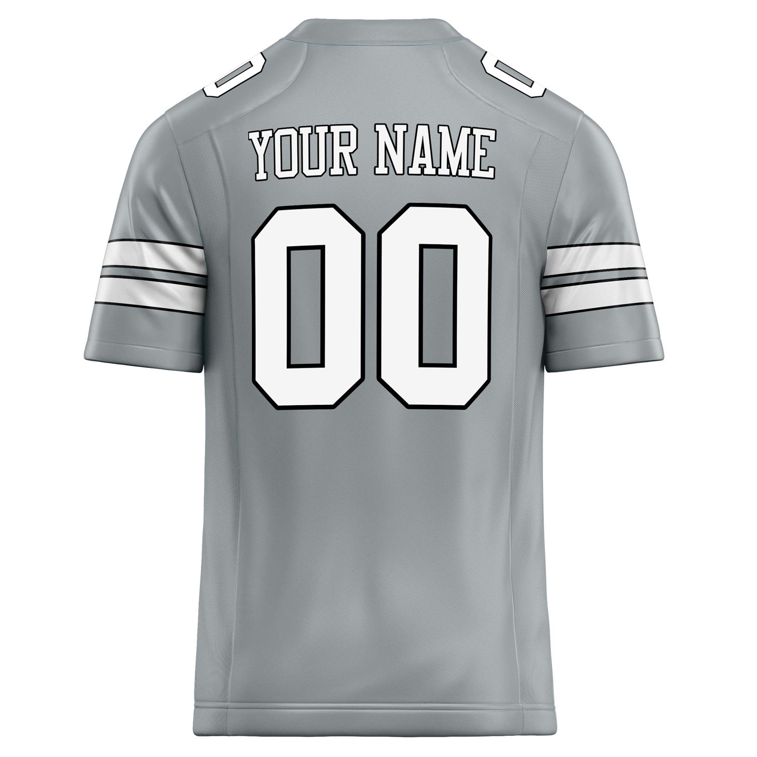 Custom Silver White Solid Colour Football Jersey