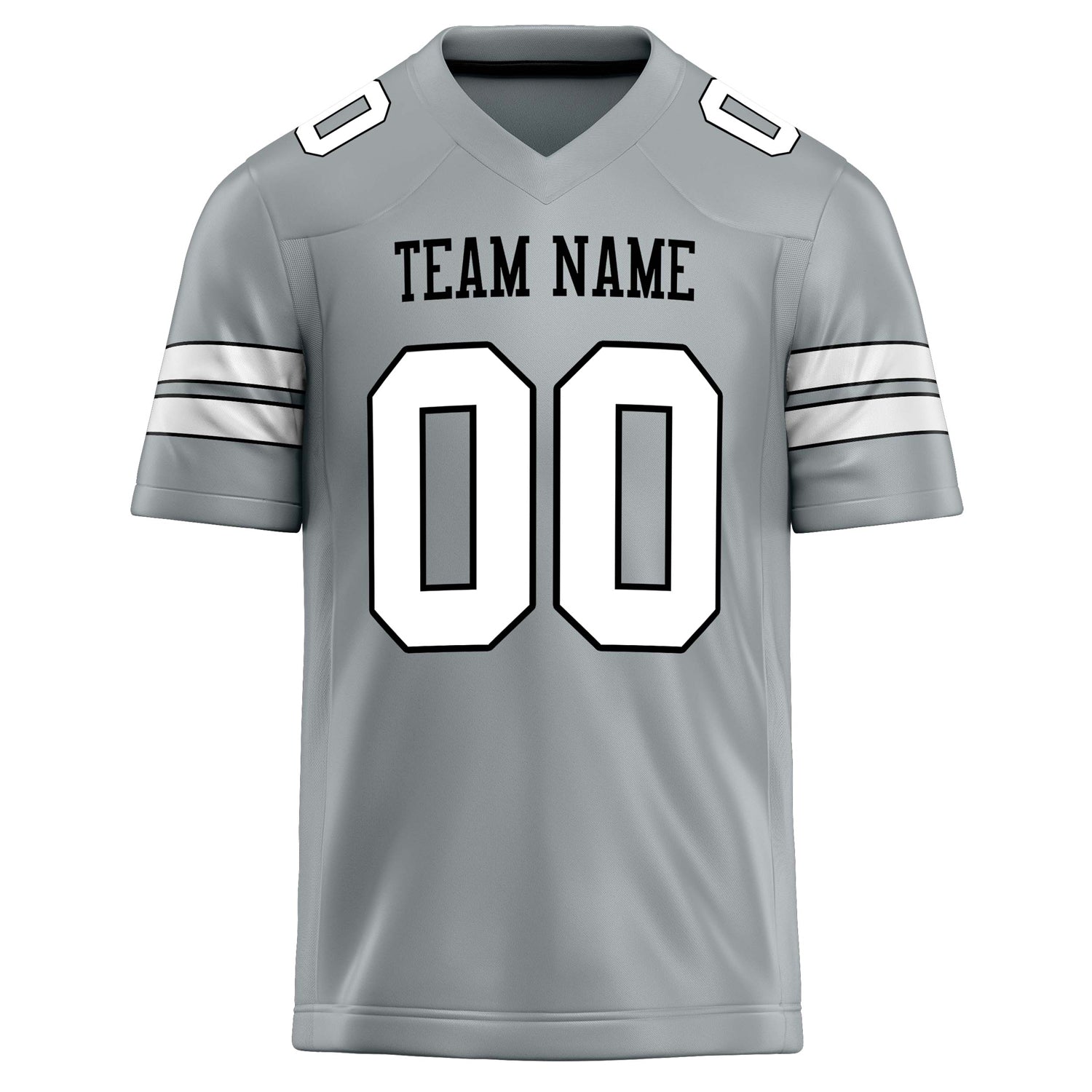 Custom Silver White Solid Colour Football Jersey