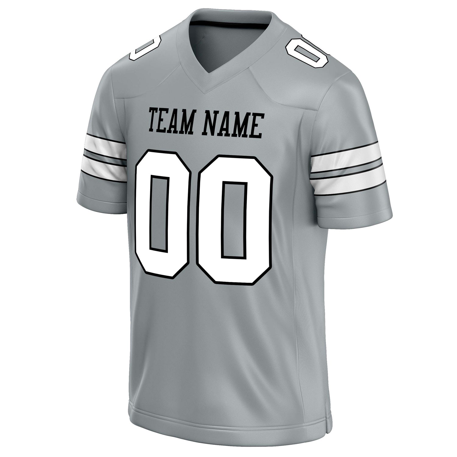 Custom Silver White Solid Colour Football Jersey