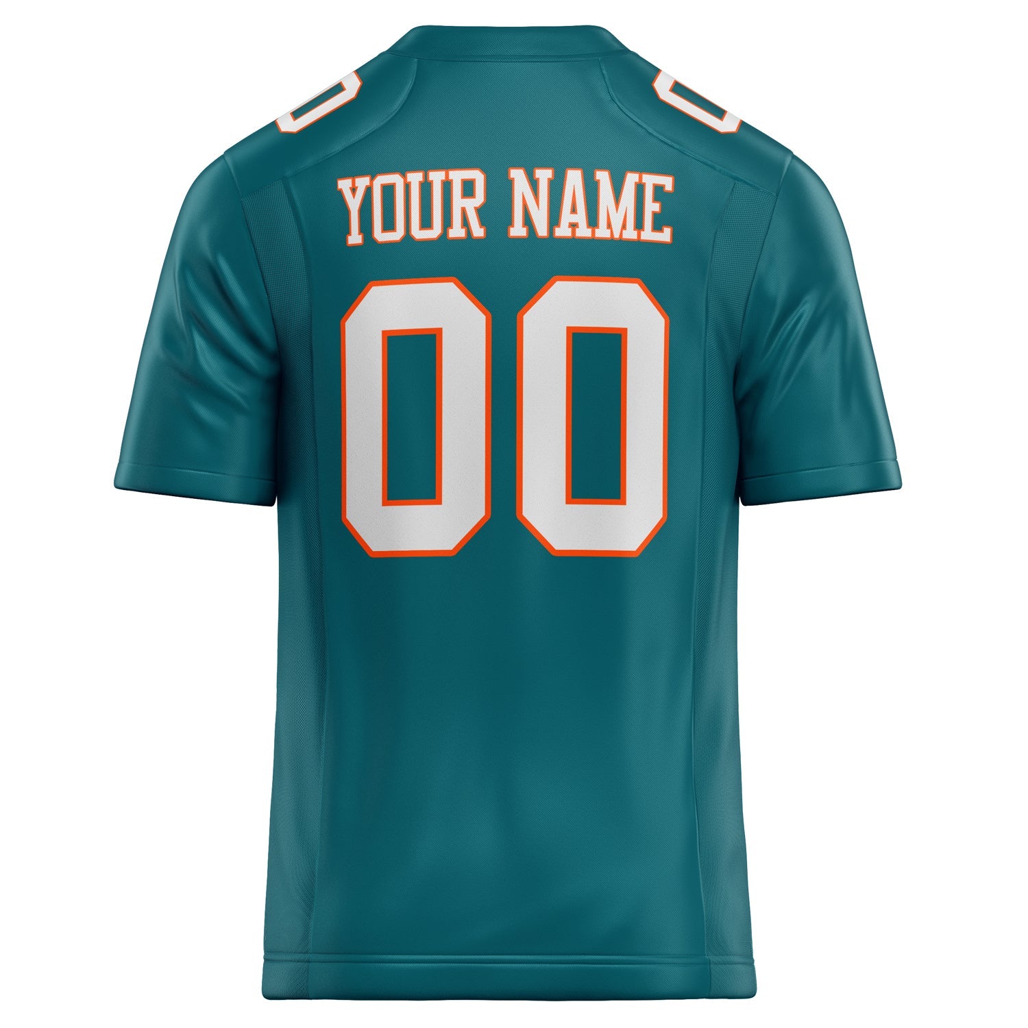 Custom Teal White Solid Colour Football Jersey