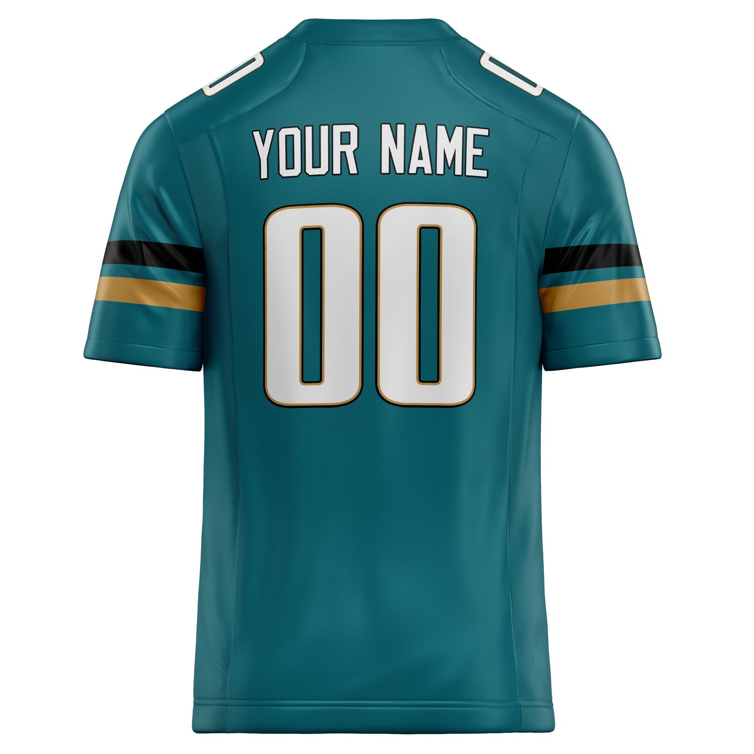 Custom Teal White Solid Colour Football Jersey
