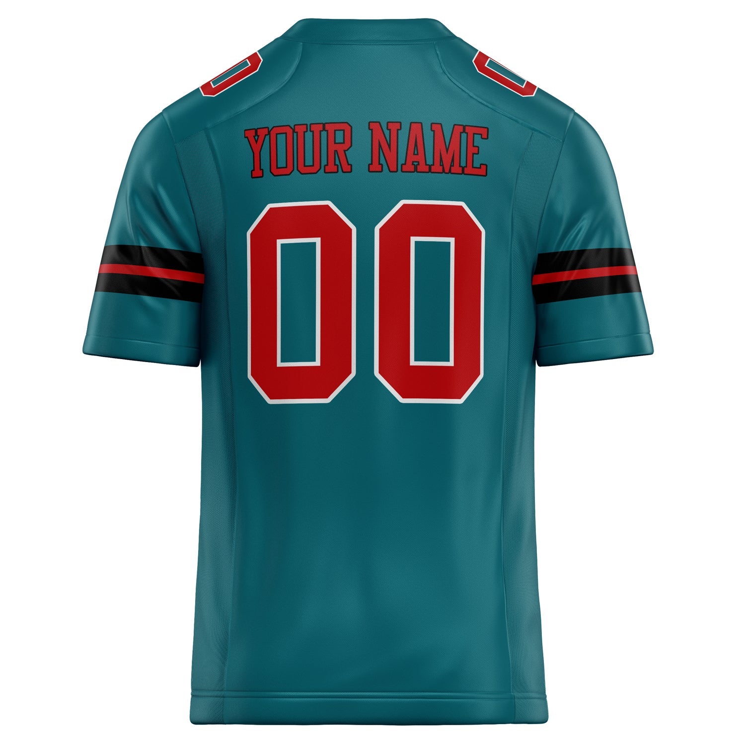 Custom Teal red Solid Colour Football Jersey