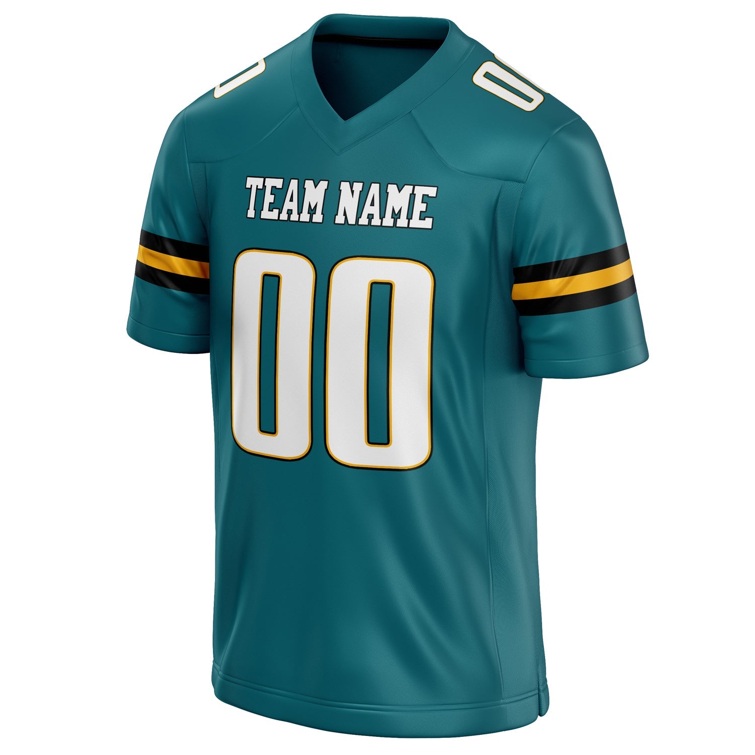 Custom Teal White Solid Colour Football Jersey