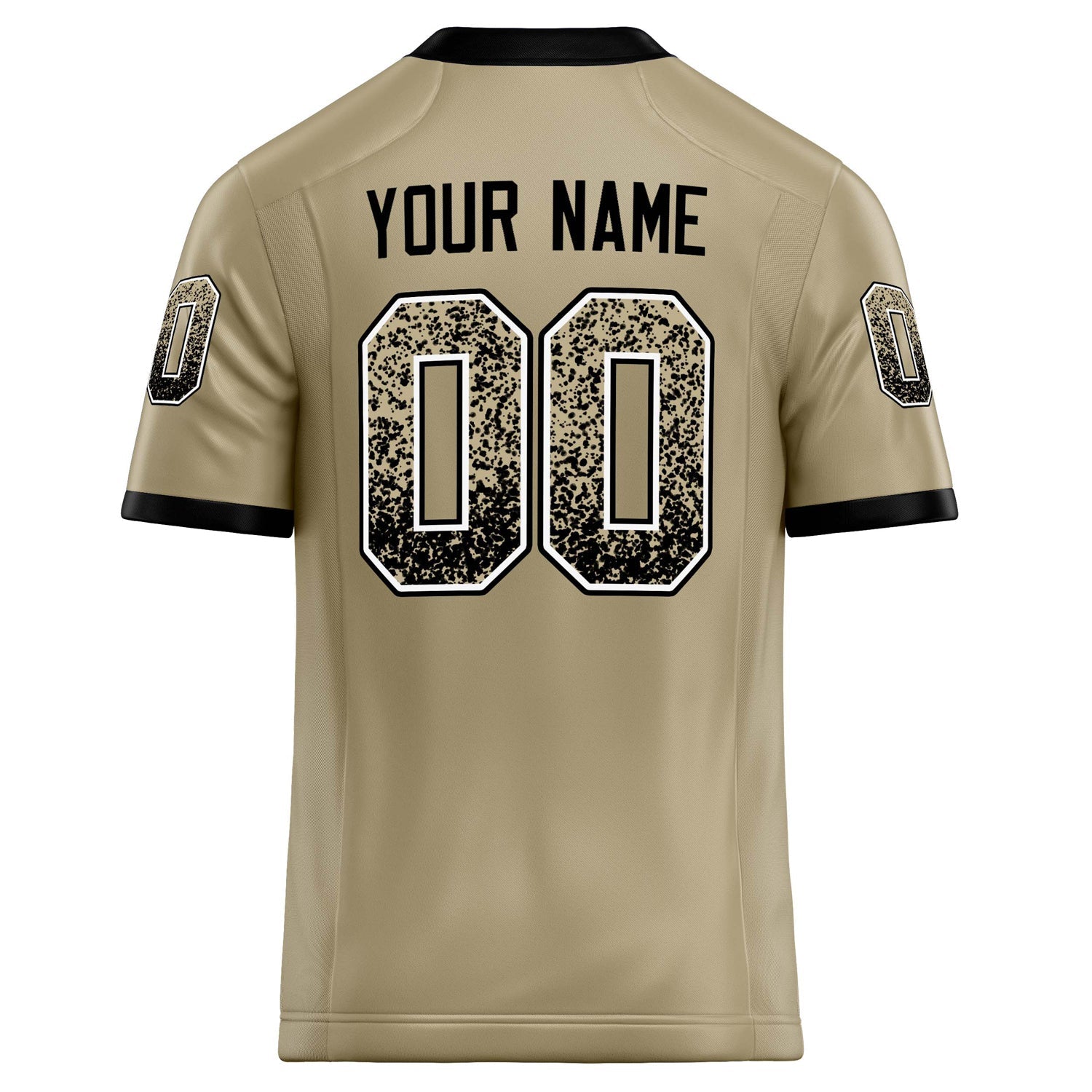 Custom Vegas Gold Black Solid Colour Football Jersey