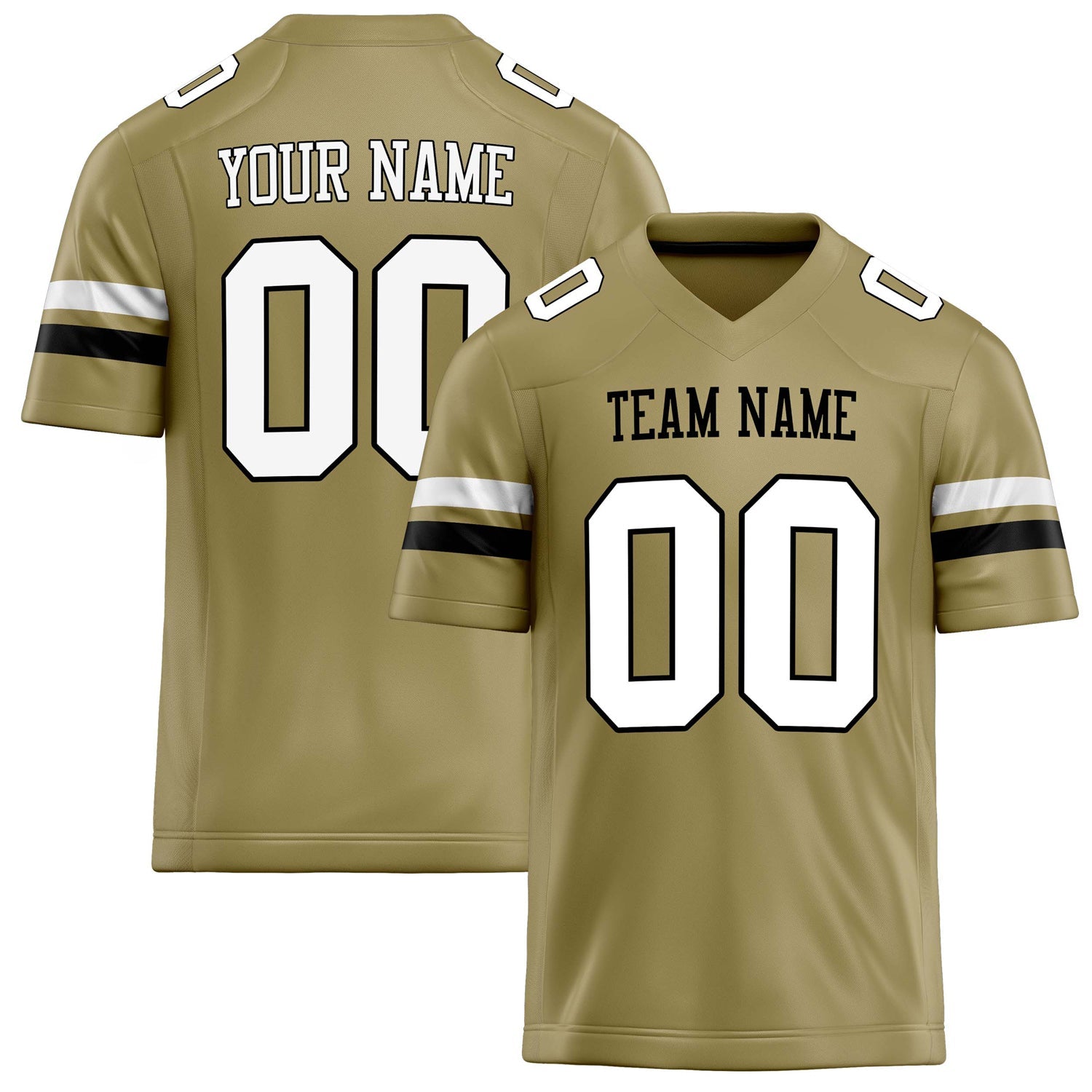 Custom Vegas Gold White Solid Colour Football Jersey FT02240730VE534