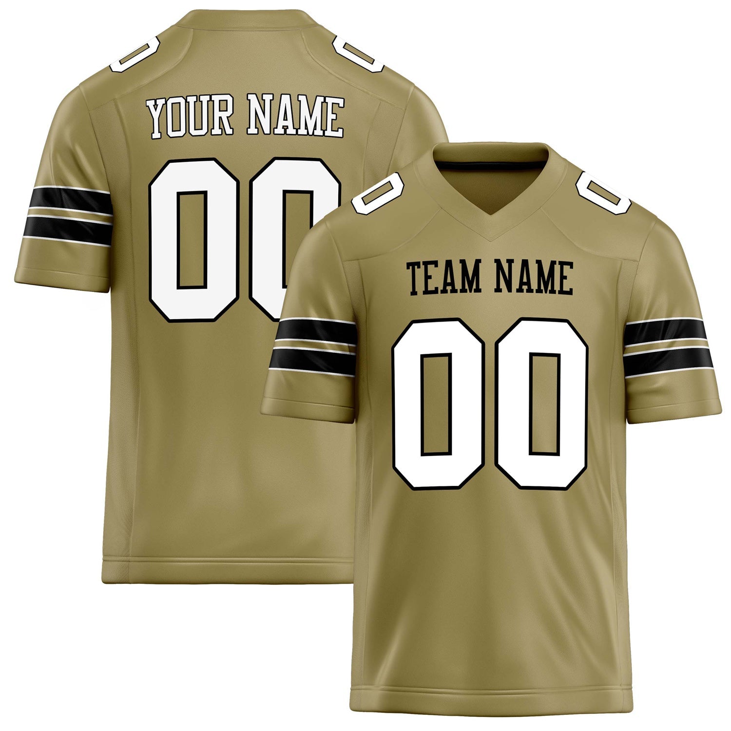 Custom Vegas Gold White Solid Colour Football Jersey FT02240730VE535