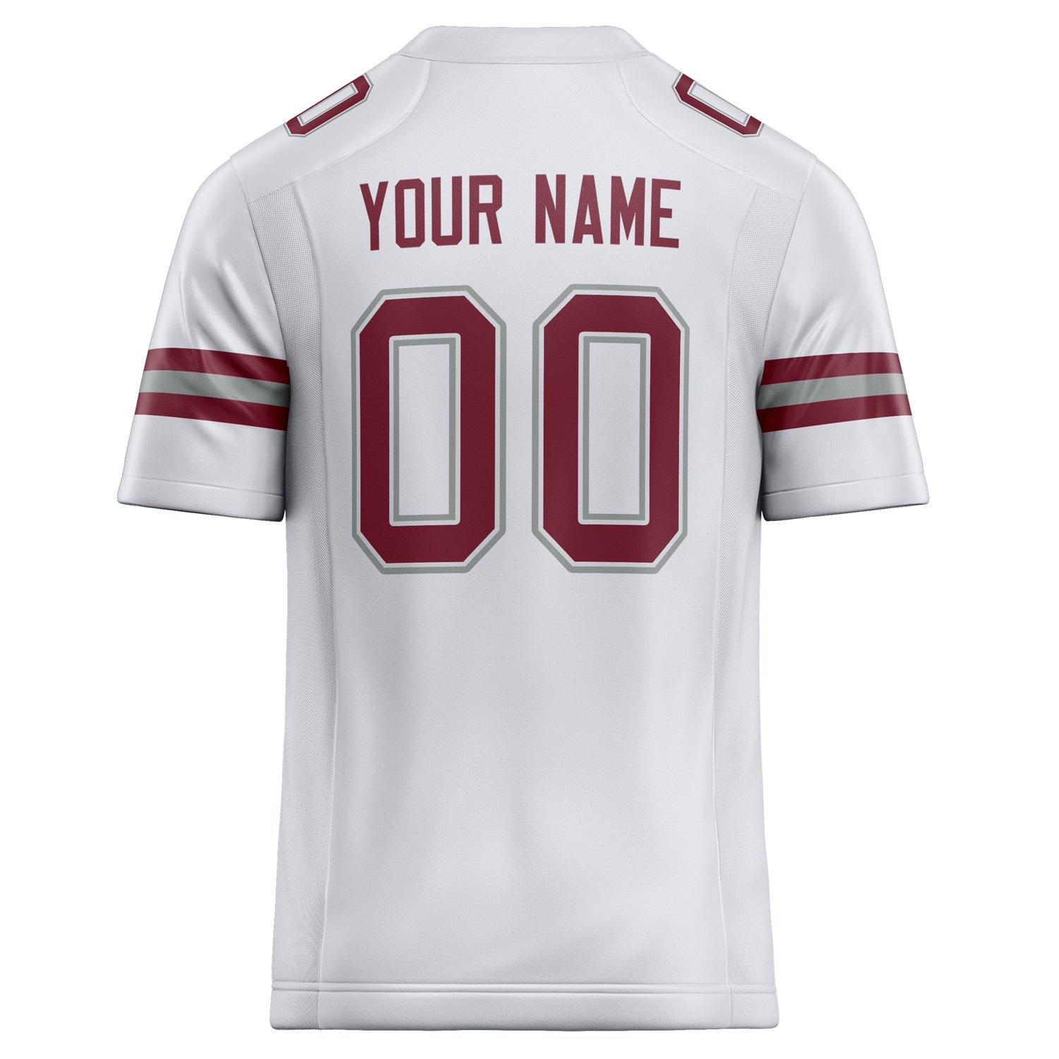 Custom White Maroon Solid Colour Football Jersey