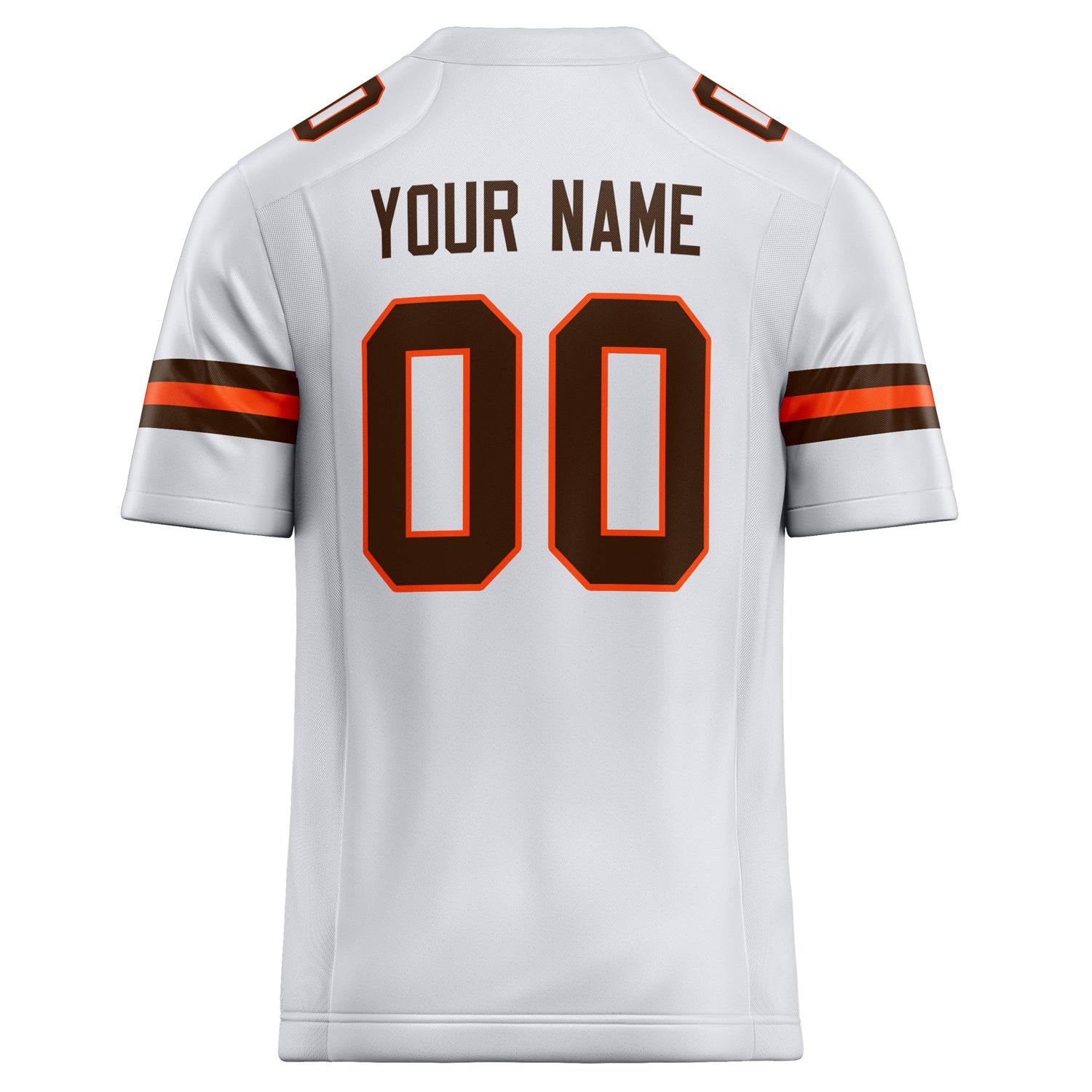Custom White Brown Solid Colour Football Jersey