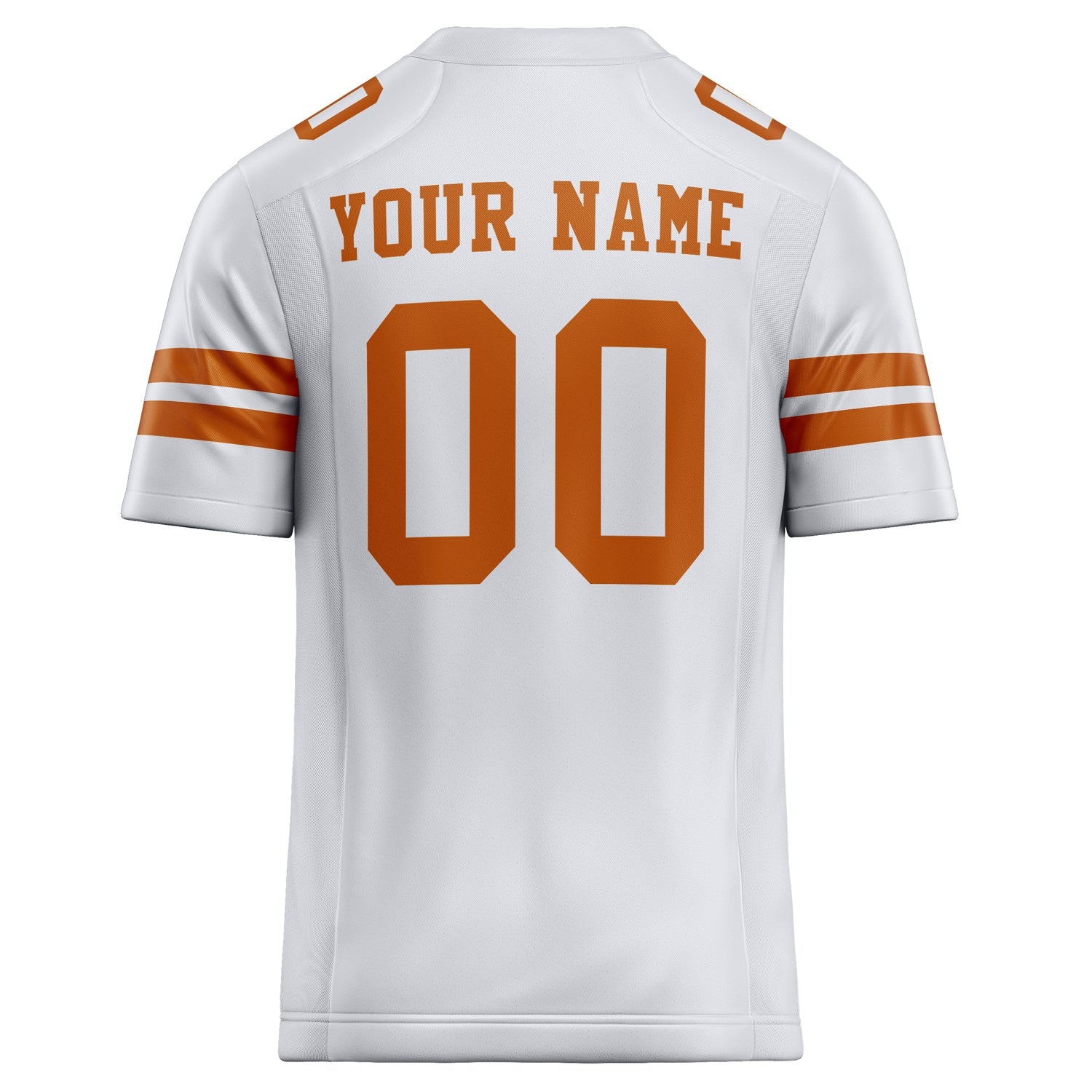 Custom White Orange Solid Colour Football Jersey