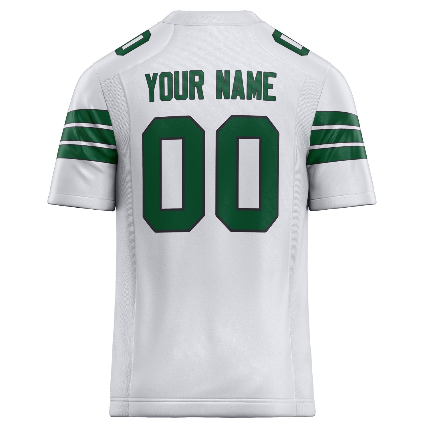 Custom White Green Solid Colour Football Jersey
