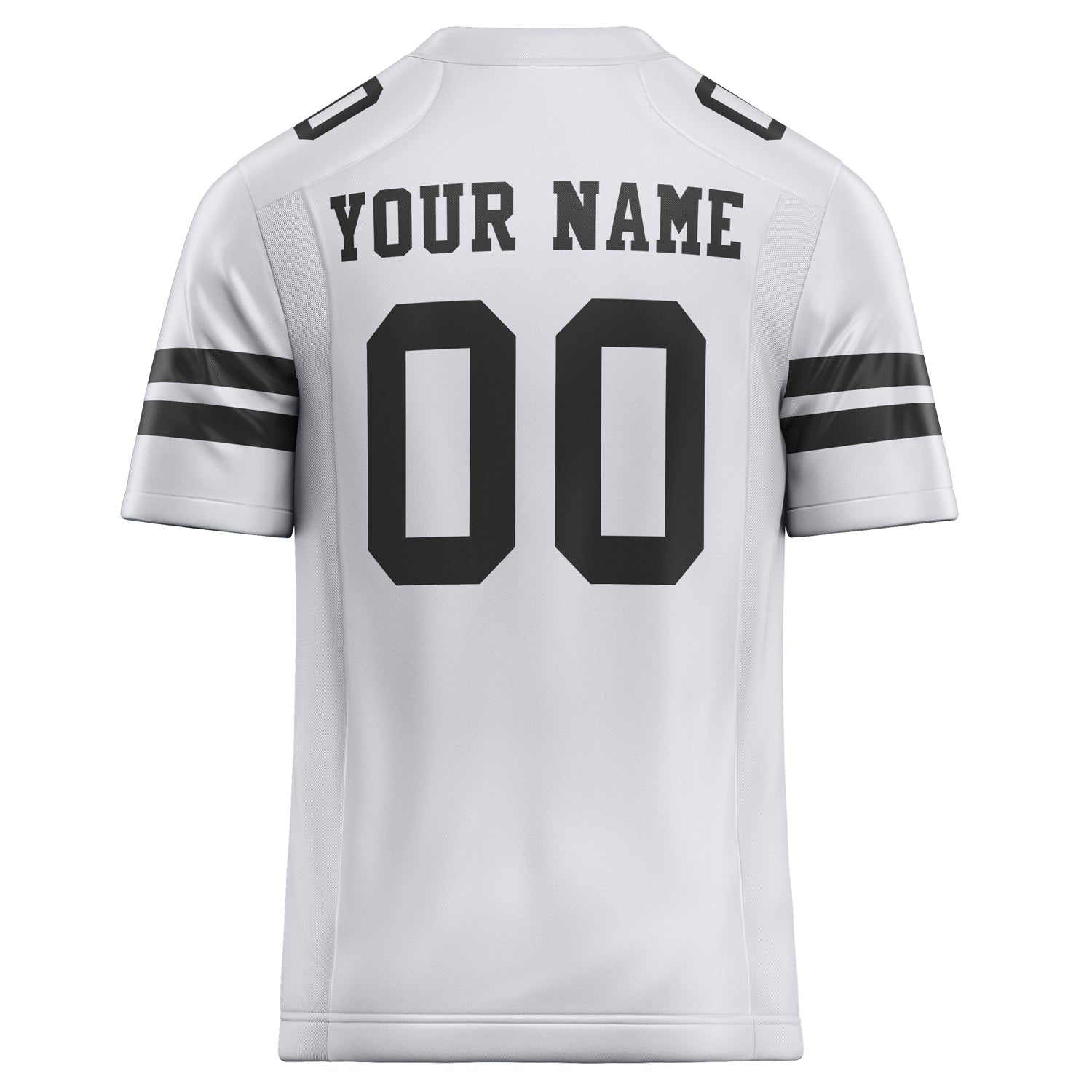 Custom White Black Solid Colour Football Jersey