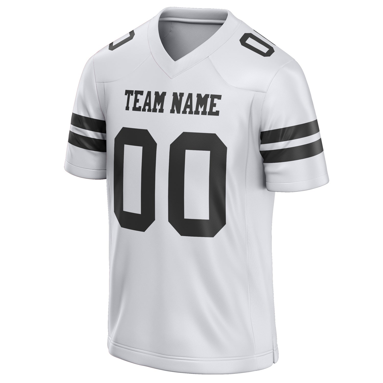 Custom White Black Solid Colour Football Jersey