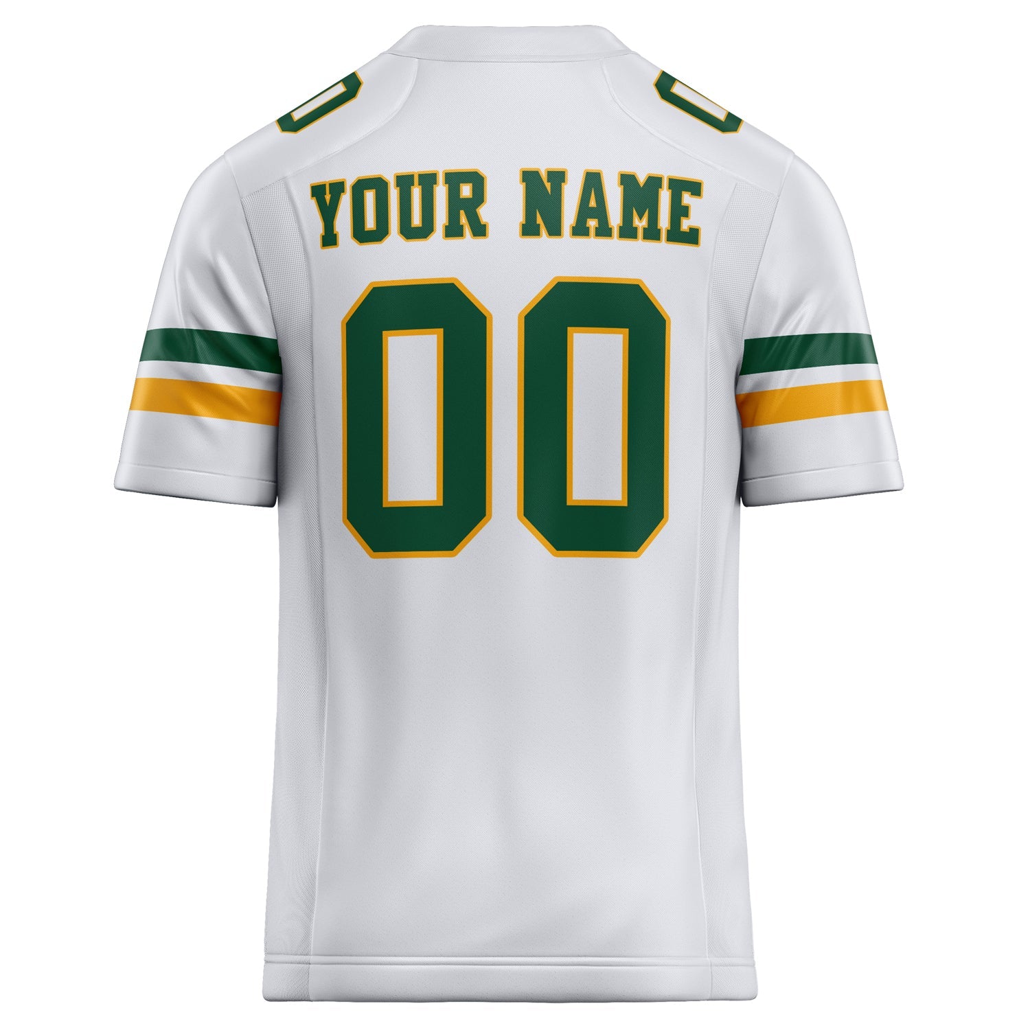 Custom White Green Solid Colour Football Jersey
