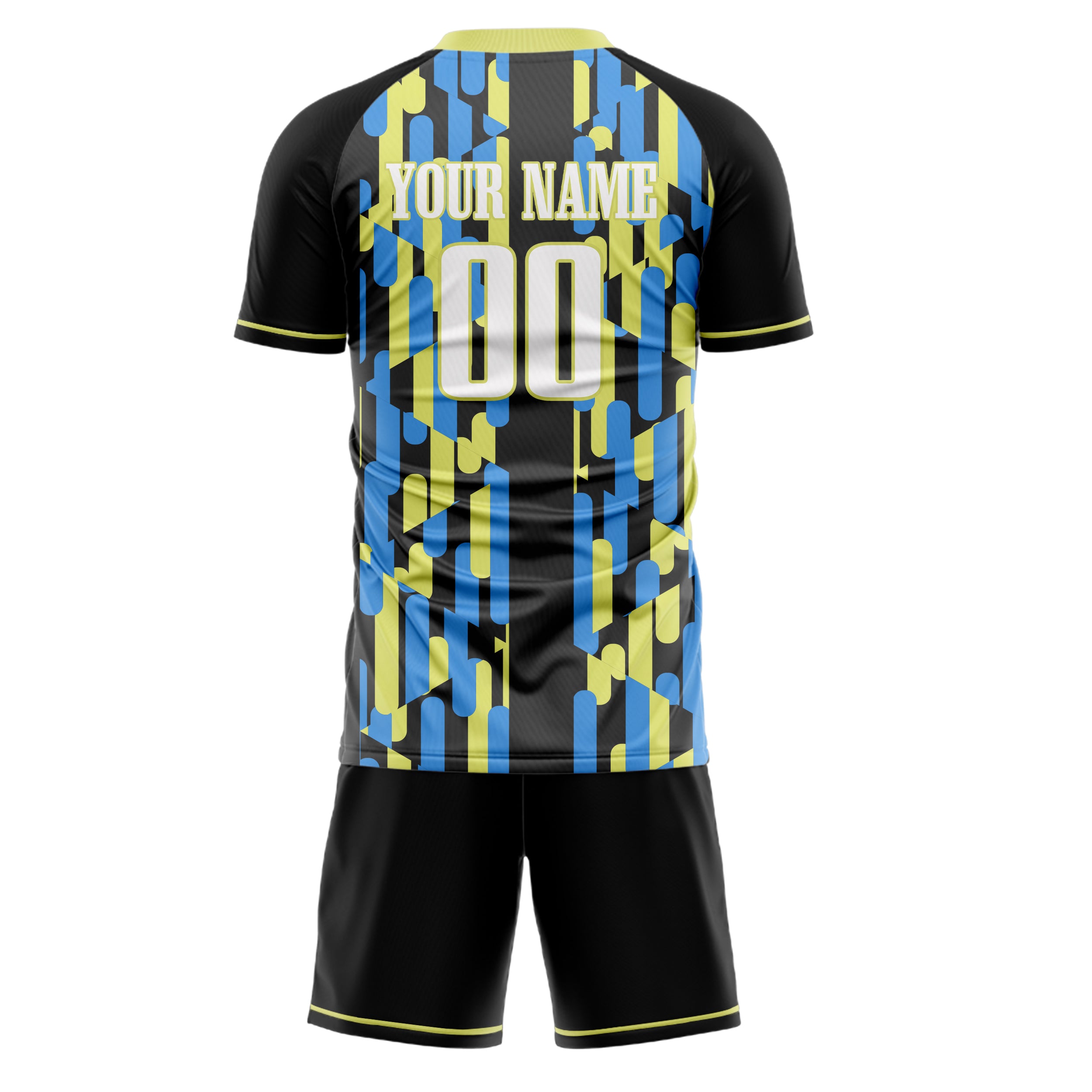 Custom Gray Yellow GeometricalPattern Soccer Jersey