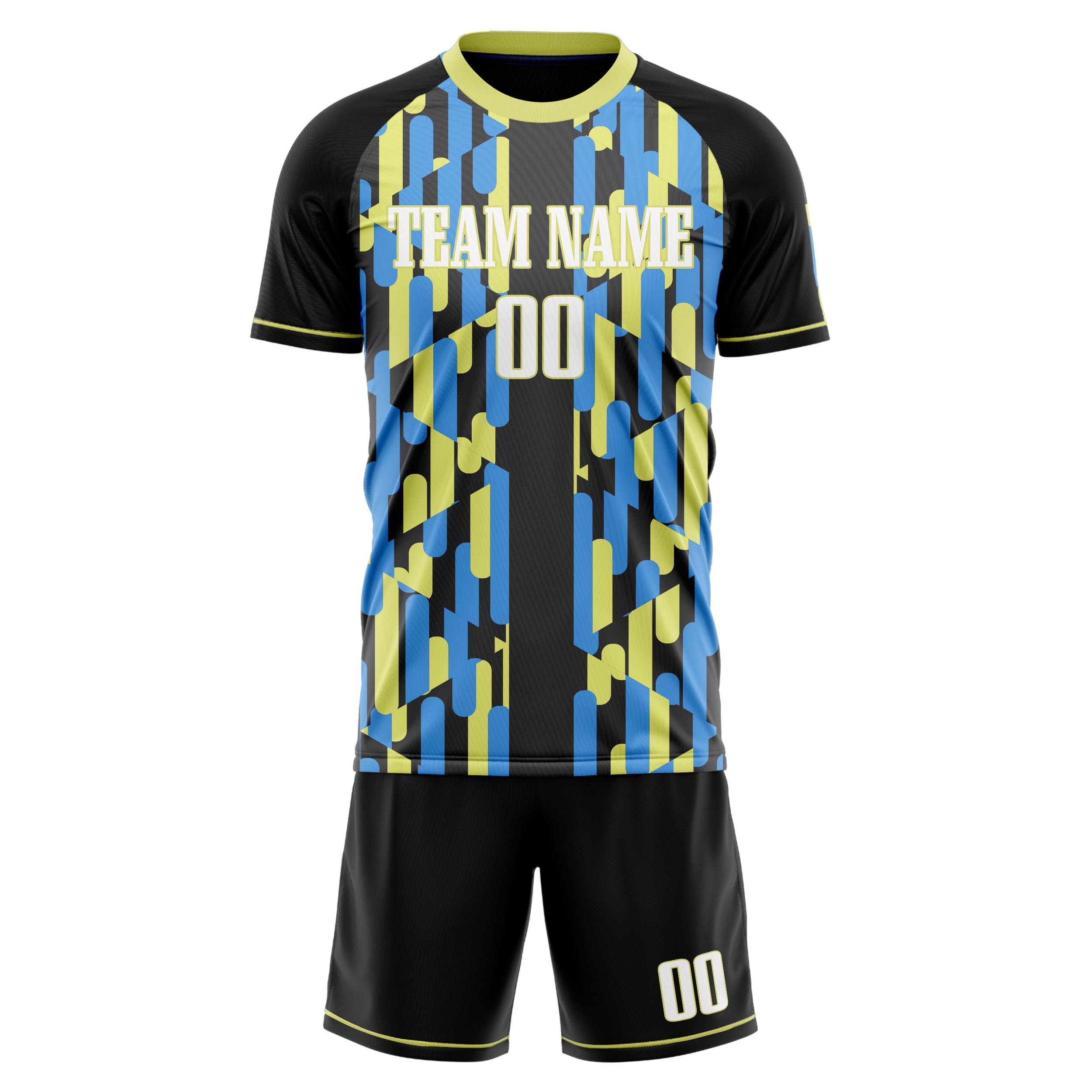 Custom Gray Yellow GeometricalPattern Soccer Jersey