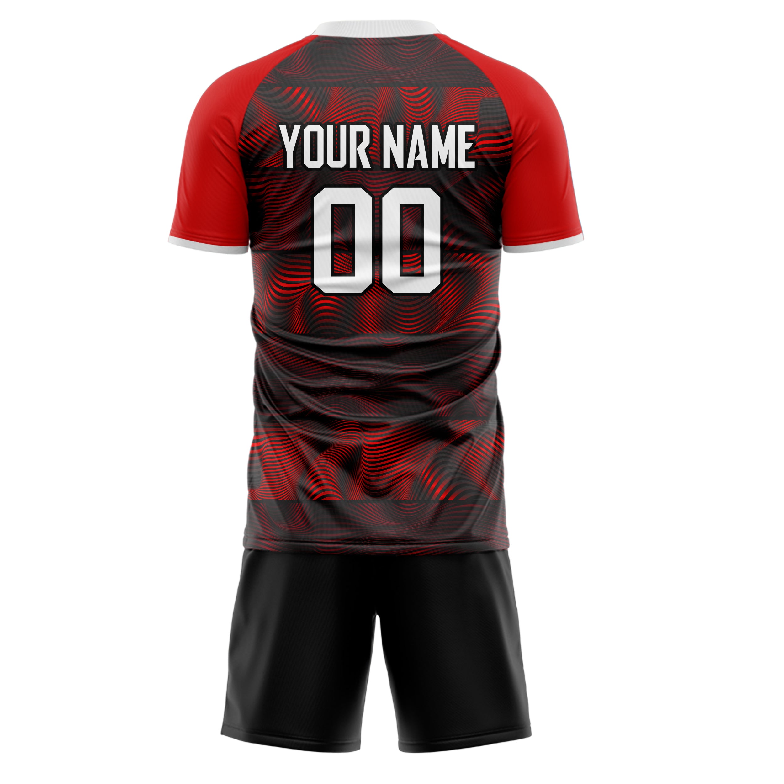 Custom Purple Red GeometricalPattern Soccer Jersey