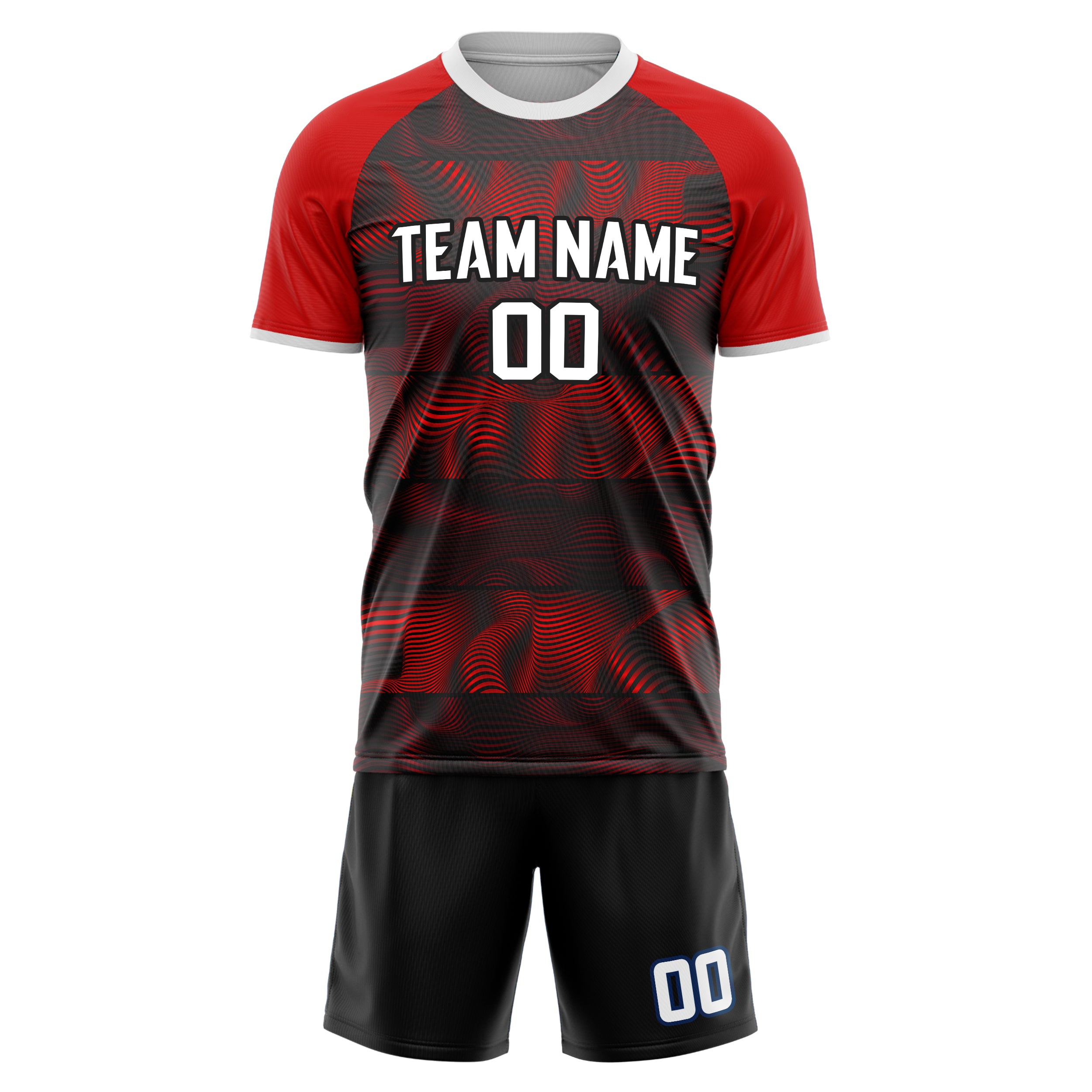 Custom Purple Red GeometricalPattern Soccer Jersey