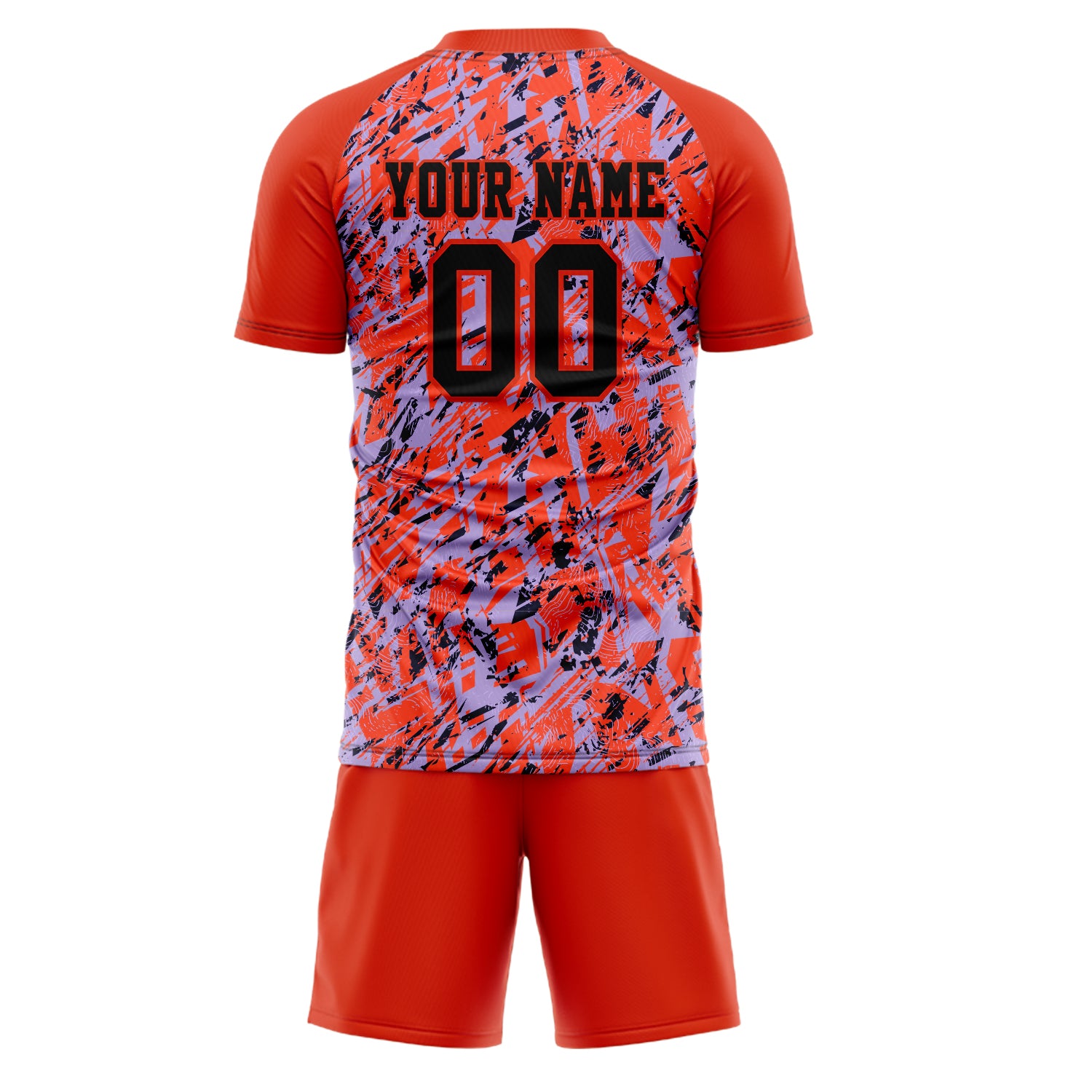 Custom Red Black GeometricalPattern Soccer Jersey